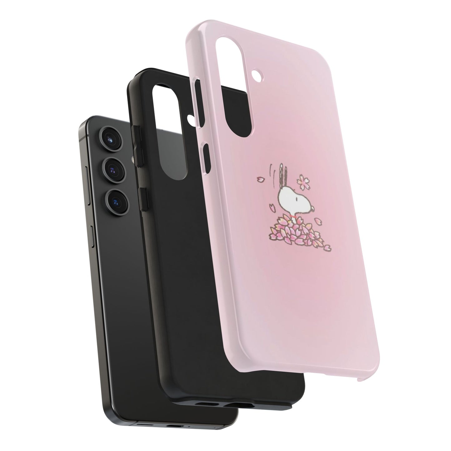 Cute Bunny Floral Tough Phone Cases, Spring Accessories, Gift for Her, Durable Cell Case, Pet Lovers, Unique Spring Decor