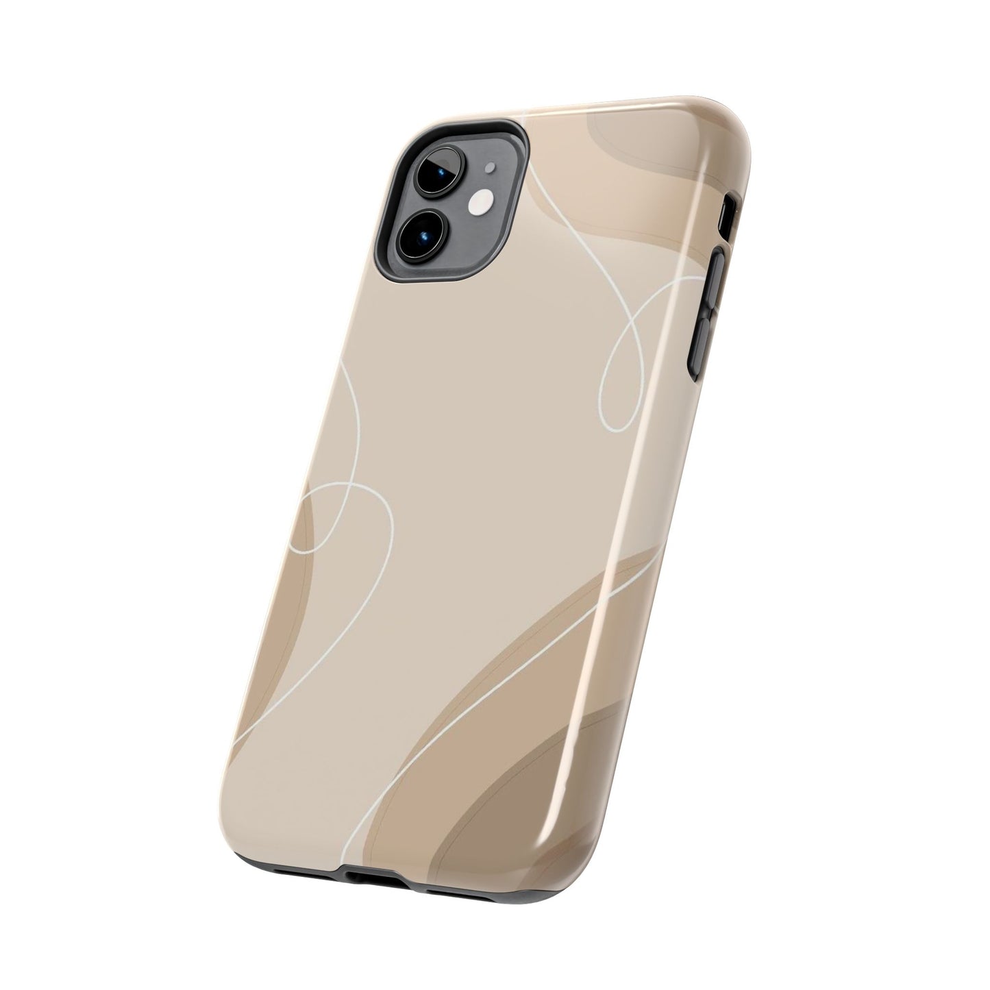 Abstract Wave Tough Phone Cases, Modern Phone Covers, Stylish Protective Cases, Gift for Her, Minimalist Design