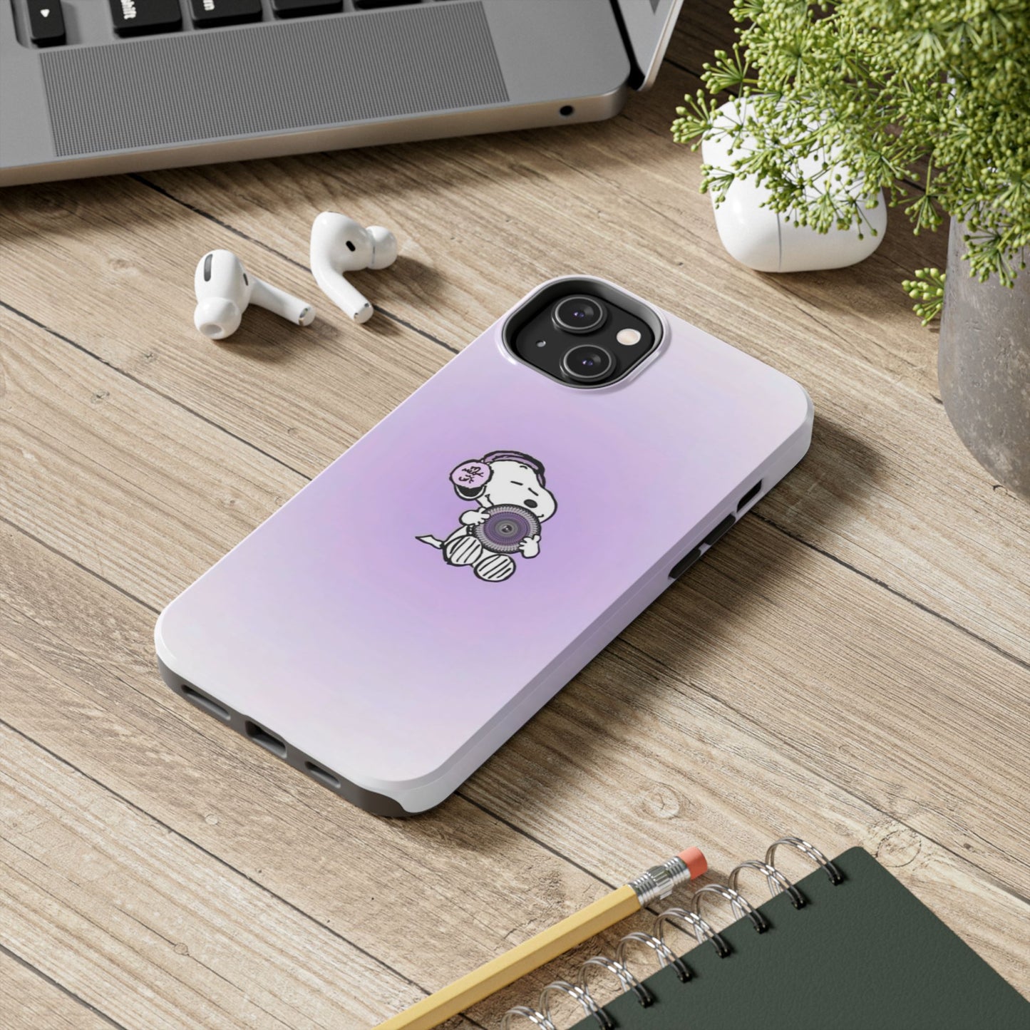 Snoopy Music Lover Phone Case, Cute Tough Phone Case, Gifts for Music Lovers, Cartoon Phone Covers, Vibrant Phone Accessories