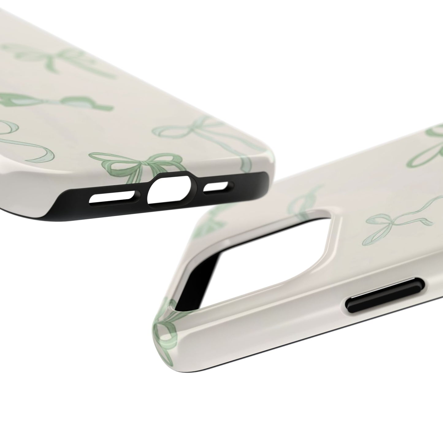 Delicate Bow Phone Cases, Floral Phone Covers, Cute Tech Accessories, Gift for Her, Pastel Aesthetic, Birthday Gifts