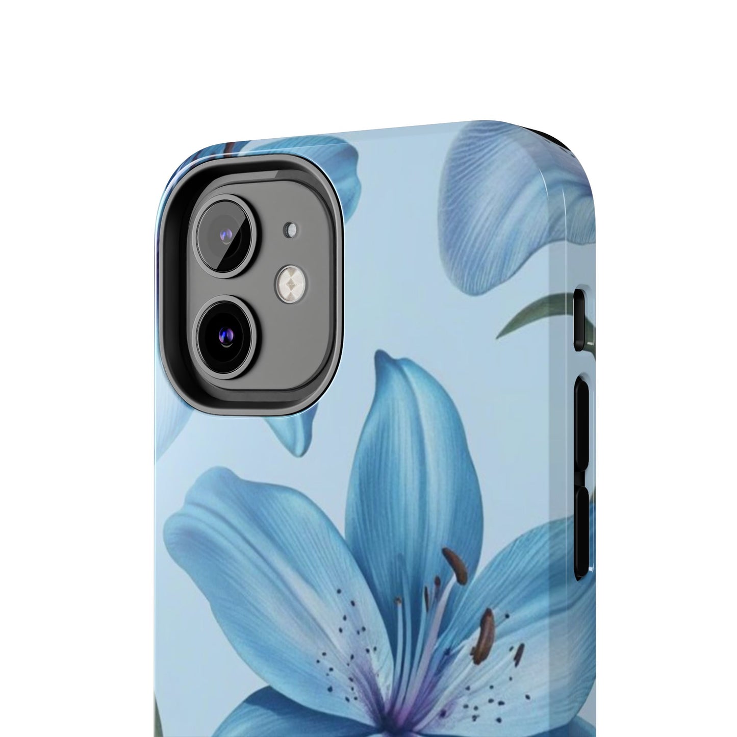 Blue Floral Tough Phone Cases, Floral Phone Cover, Gift for Her, Summer Aesthetic, Smartphone Protector, Durable Case
