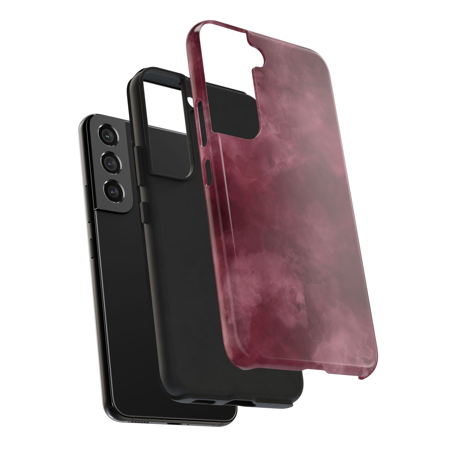 Elegant Burgundy Tough Phone Cases, Stylish Phone Cover, Durable Phone Protector, Unique Gift, Trendy Tech Accessories
