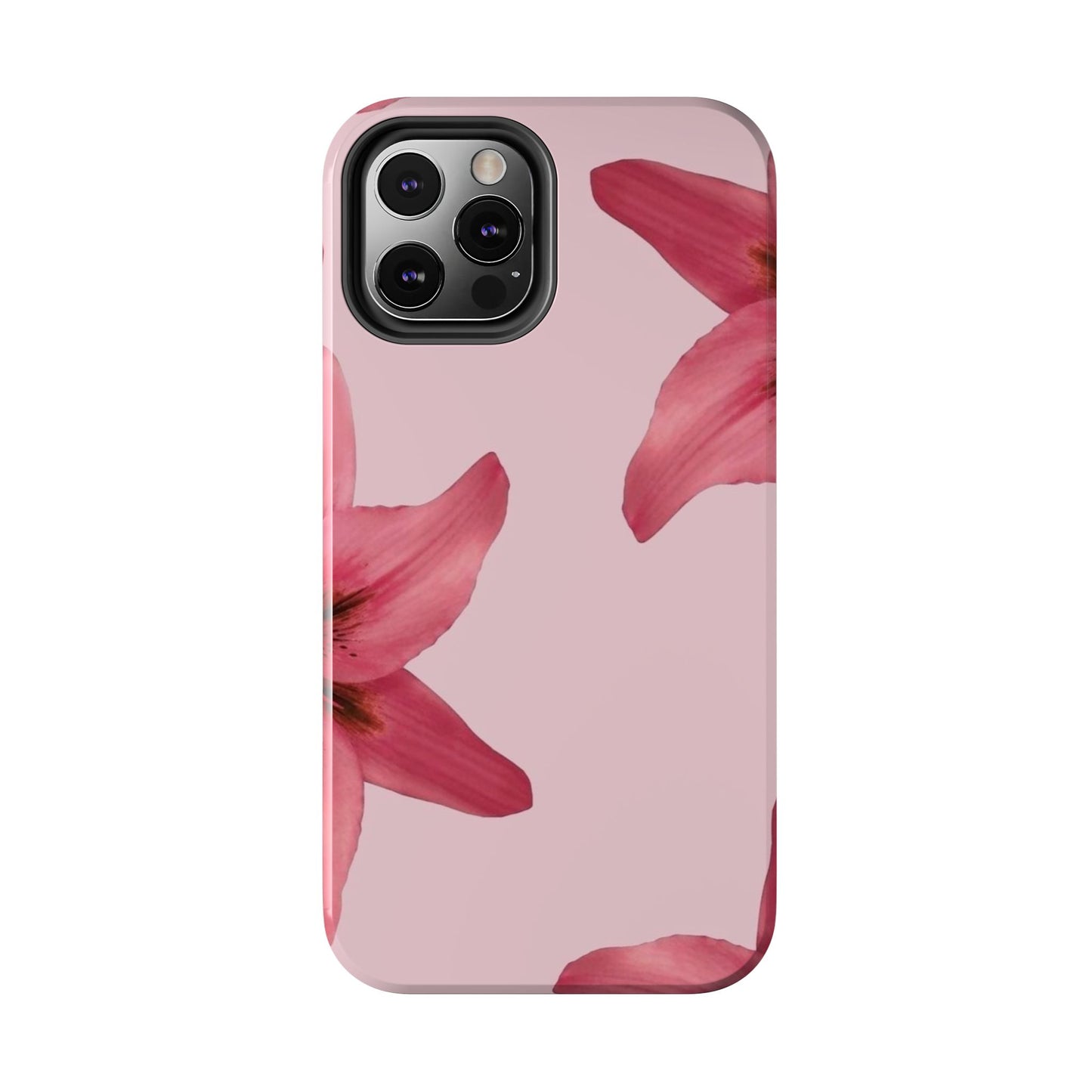 Stylish Floral Phone Case - Tough & Durable, Pink Lily Design, Perfect for Flower Lovers, Gift for Her, Seasonal Accessory, Phone Protection