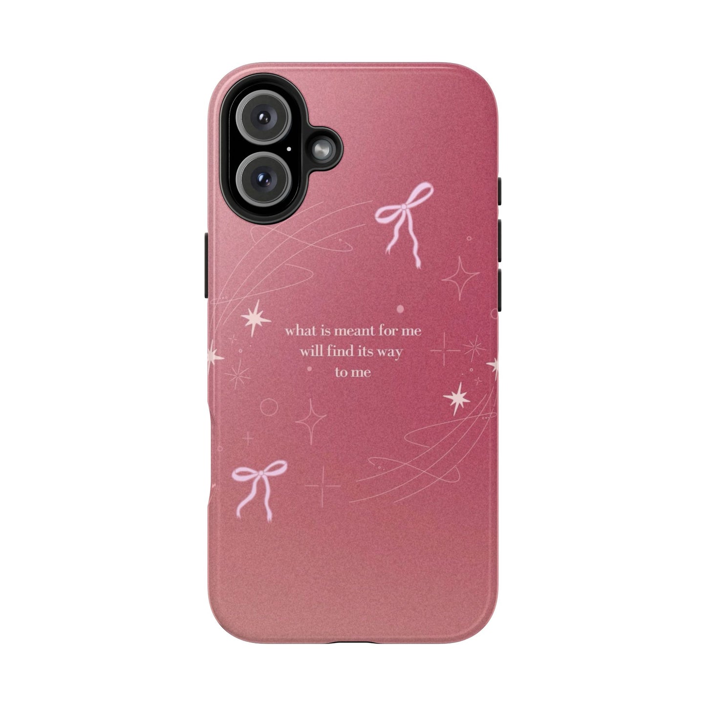 Inspirational Tough Phone Cases - Pink with Stars, Sturdy Protection, Gifts for Her, Motivational Quotes, Everyday Use