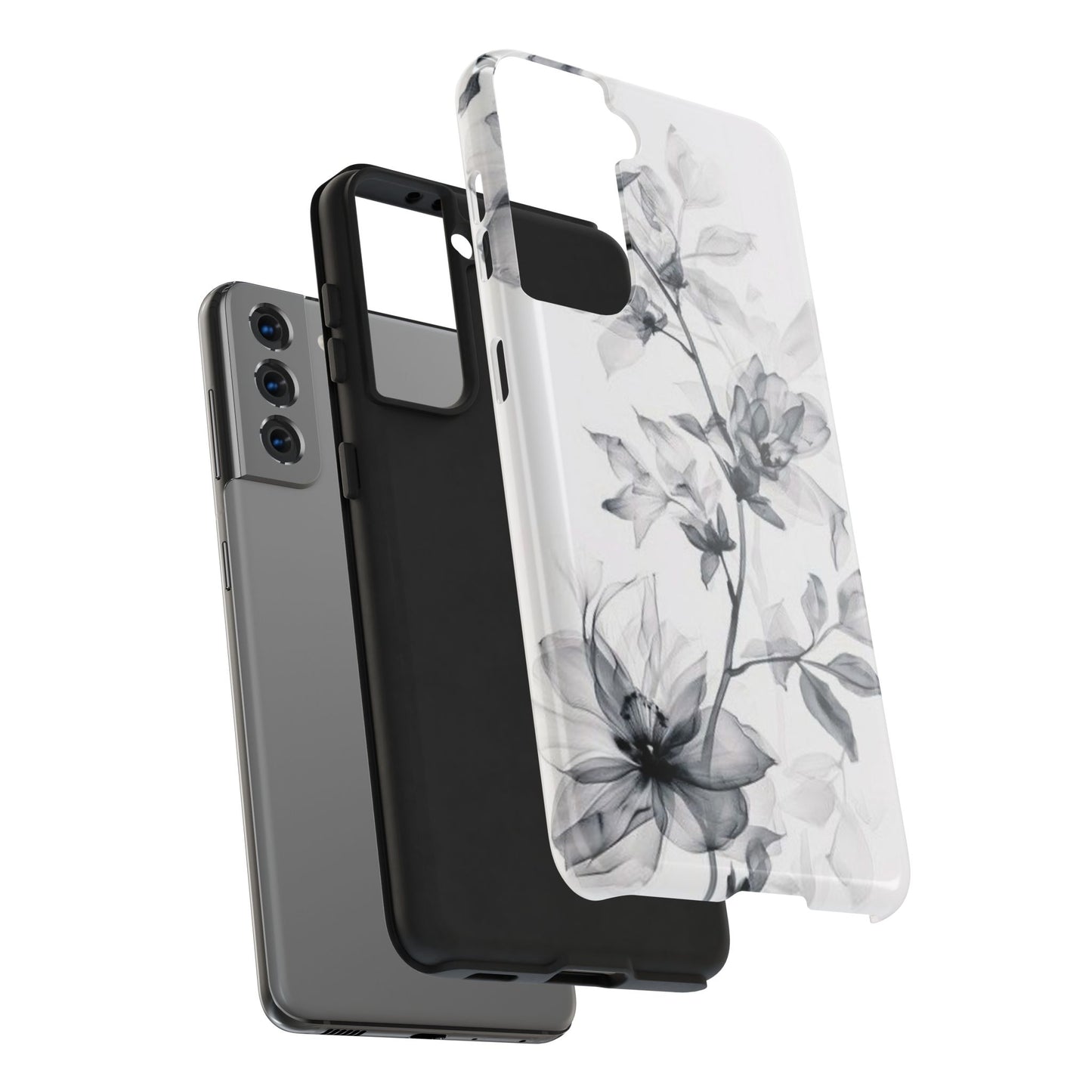 Elegant Floral Tough Phone Cases, Durable Phone Cover, Gift for Her, Protective Case, Floral Design, Stylish Accessory