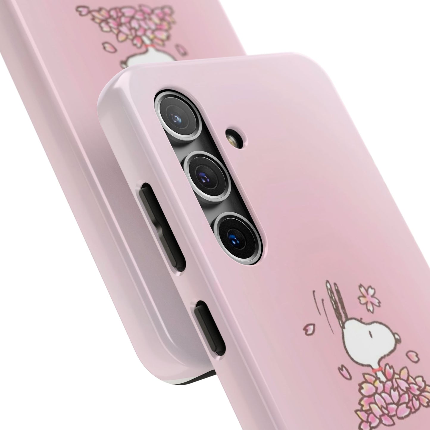 Cute Bunny Floral Tough Phone Cases, Spring Accessories, Gift for Her, Durable Cell Case, Pet Lovers, Unique Spring Decor