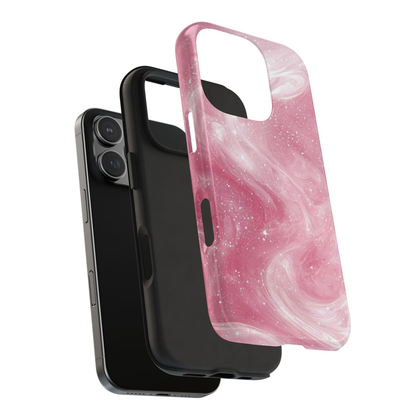 Stylish Tough Phone Cases - Pink Marble Design, Phone Cover for Women, Durable Protection, Trendy Gift, Birthday Present, Everyday Use
