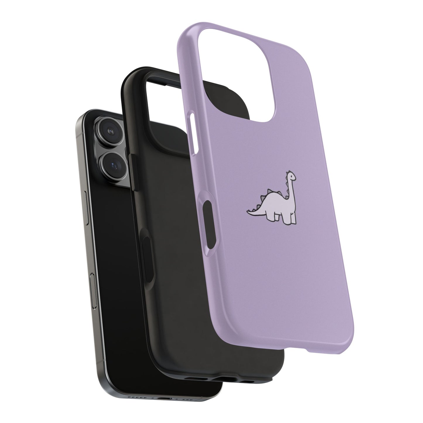 Cute Dinosaur Tough Phone Cases, Kid-Friendly Phone Covers, Dinosaur Gifts for Kids, Purple Phone Accessories, Durable Cases