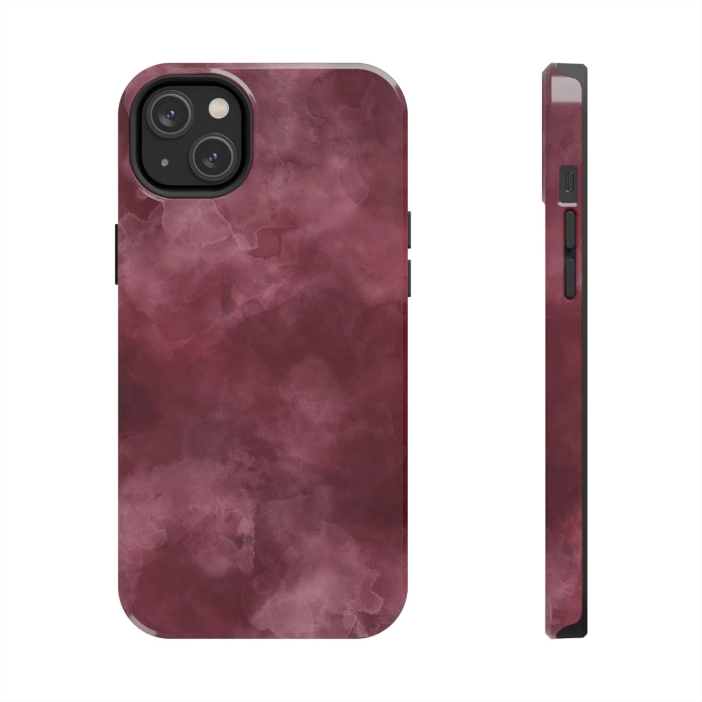 Elegant Burgundy Tough Phone Cases, Stylish Phone Cover, Durable Phone Protector, Unique Gift, Trendy Tech Accessories