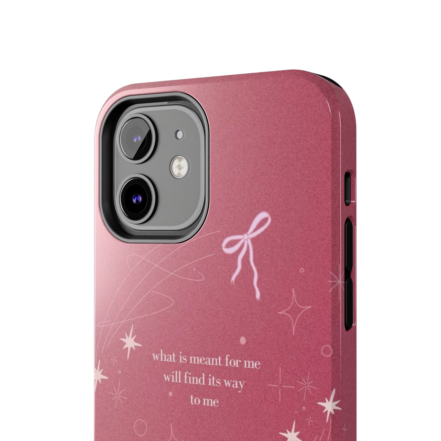 Inspirational Tough Phone Cases - Pink with Stars, Sturdy Protection, Gifts for Her, Motivational Quotes, Everyday Use