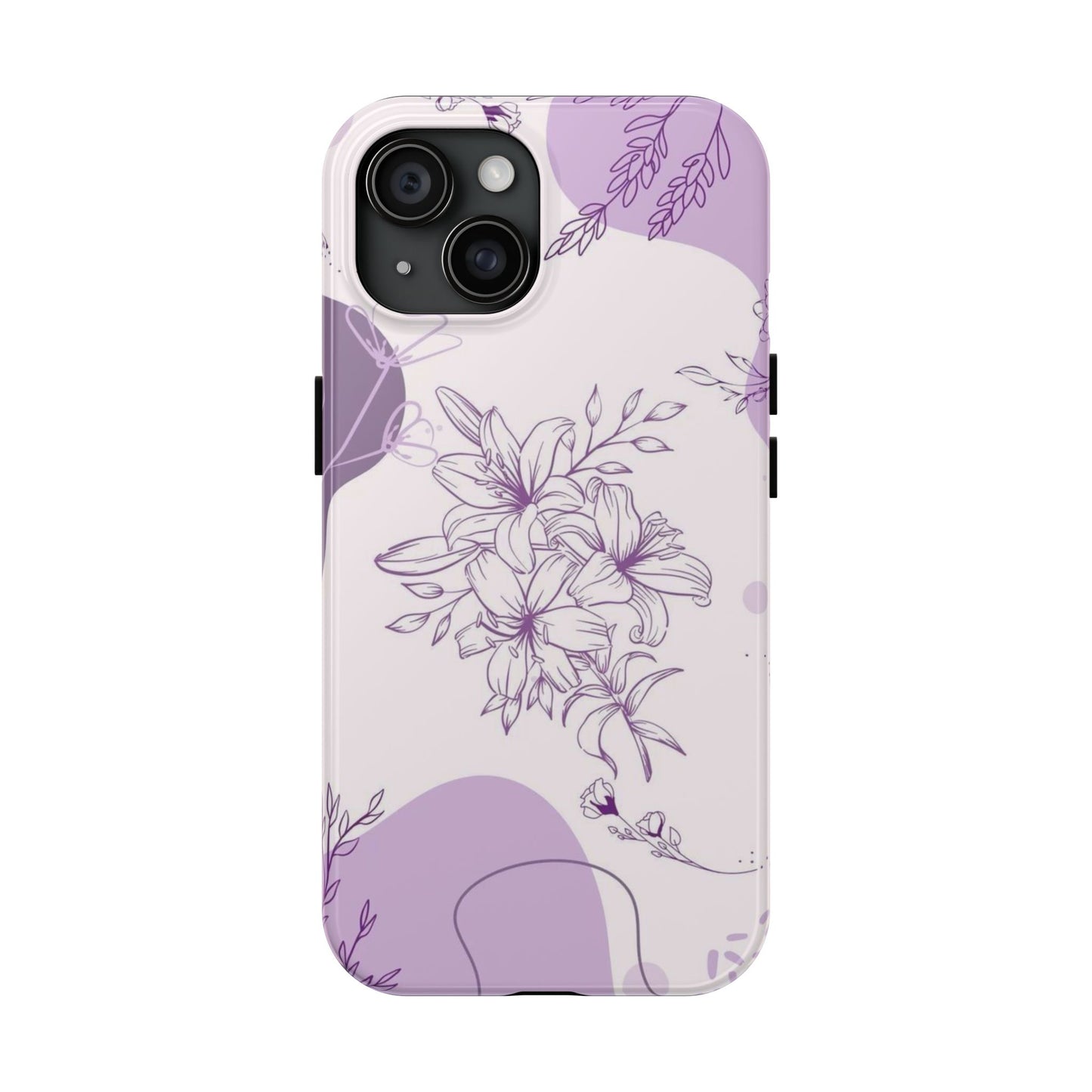 Stylish Floral Tough Phone Cases - Durable Floral Design for Women, Gift for Her, Phone Protection, Nature-Inspired Tech Accessories