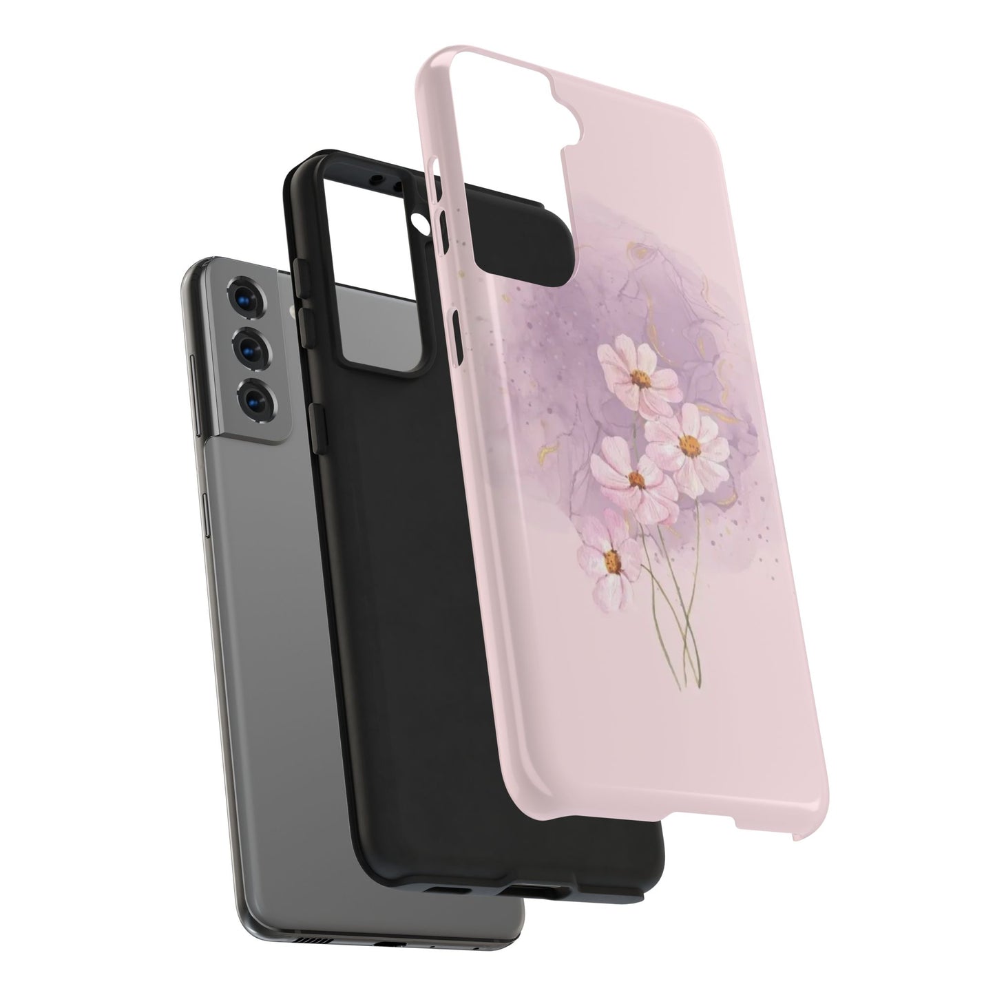 Floral Tough Phone Cases, Protective Phone Cover, Flower Design Case, Stylish Gift for Her, Mother’s Day, Birthday Present