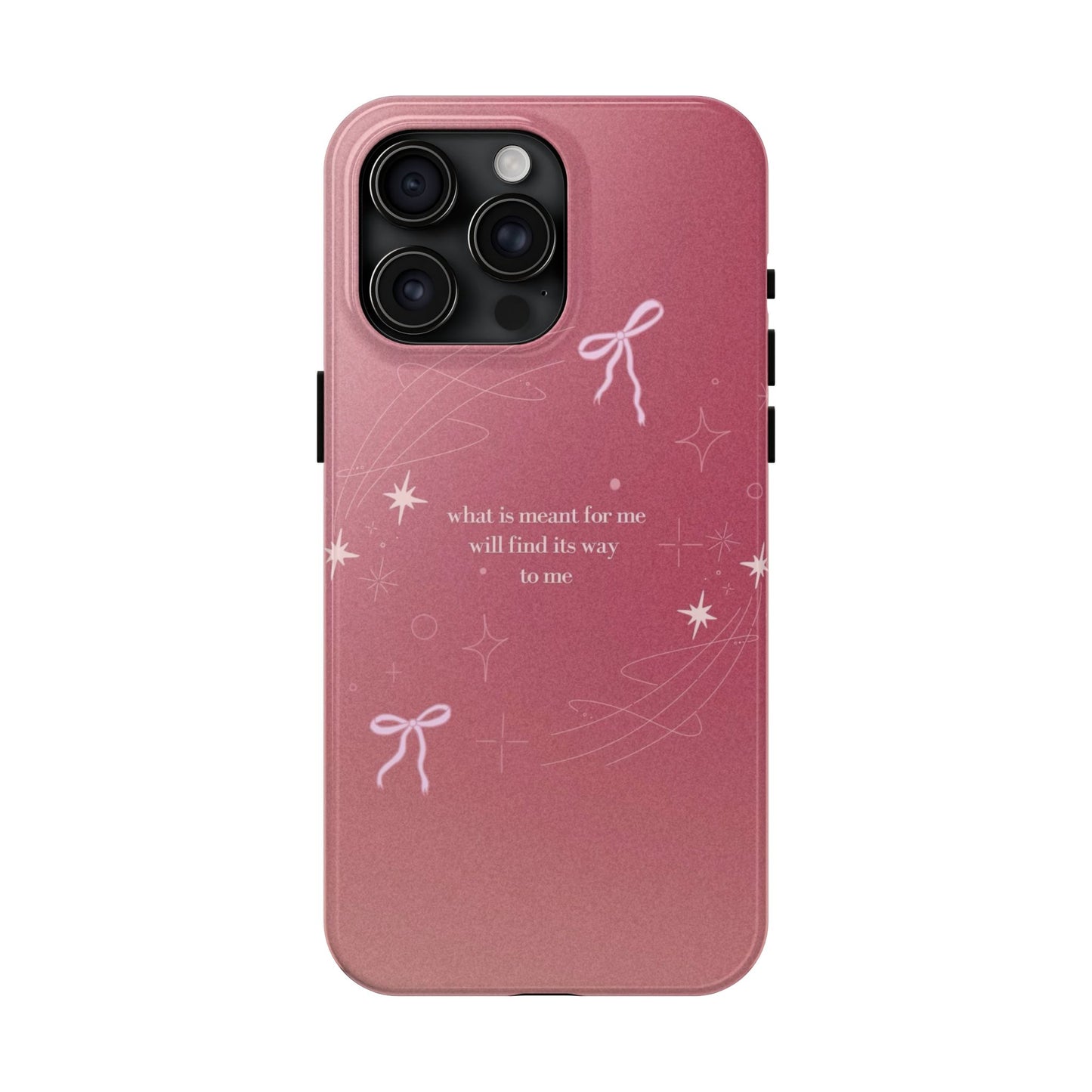 Inspirational Tough Phone Cases - Pink with Stars, Sturdy Protection, Gifts for Her, Motivational Quotes, Everyday Use