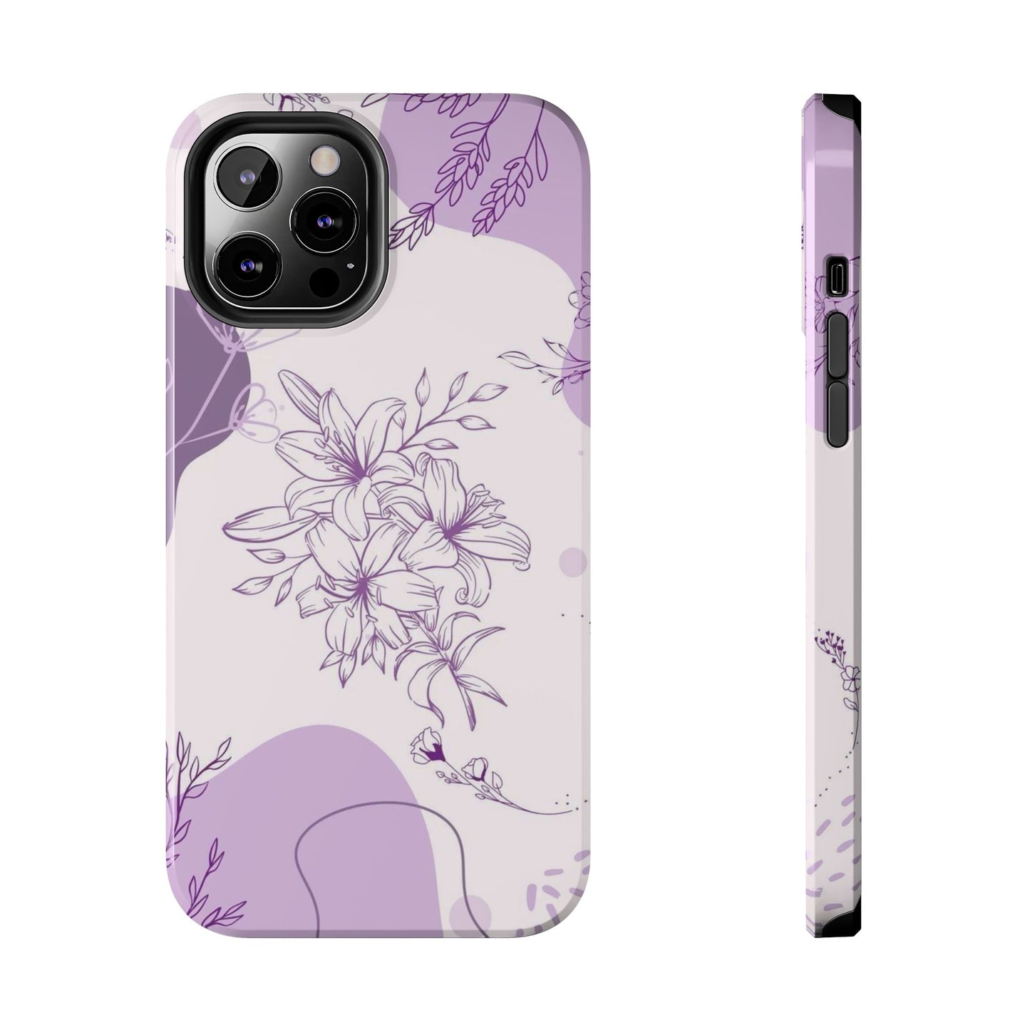 Stylish Floral Tough Phone Cases - Durable Floral Design for Women, Gift for Her, Phone Protection, Nature-Inspired Tech Accessories