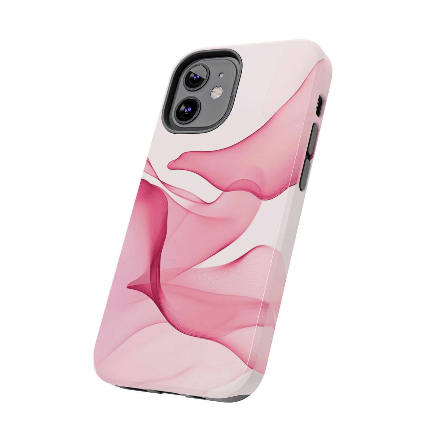 Elegant Tough Phone Cases | Stylish Shockproof Covers for Women | Trendy Gift for Birthdays, Holidays, or Any Occasion, Pink Flow Design