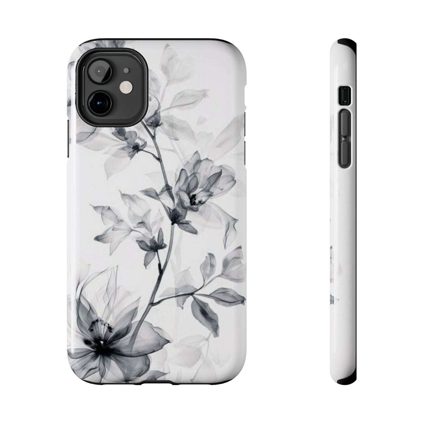Elegant Floral Tough Phone Cases, Durable Phone Cover, Gift for Her, Protective Case, Floral Design, Stylish Accessory