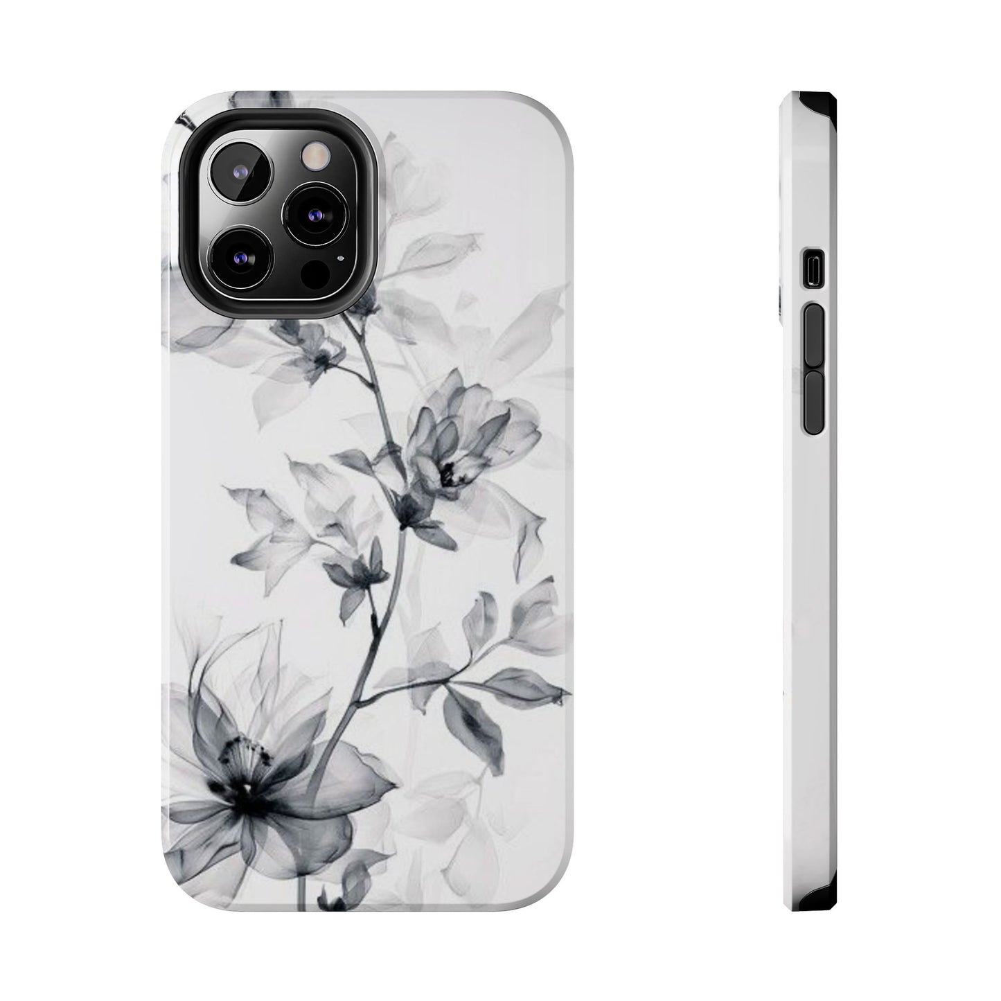 Elegant Floral Tough Phone Cases, Durable Phone Cover, Gift for Her, Protective Case, Floral Design, Stylish Accessory