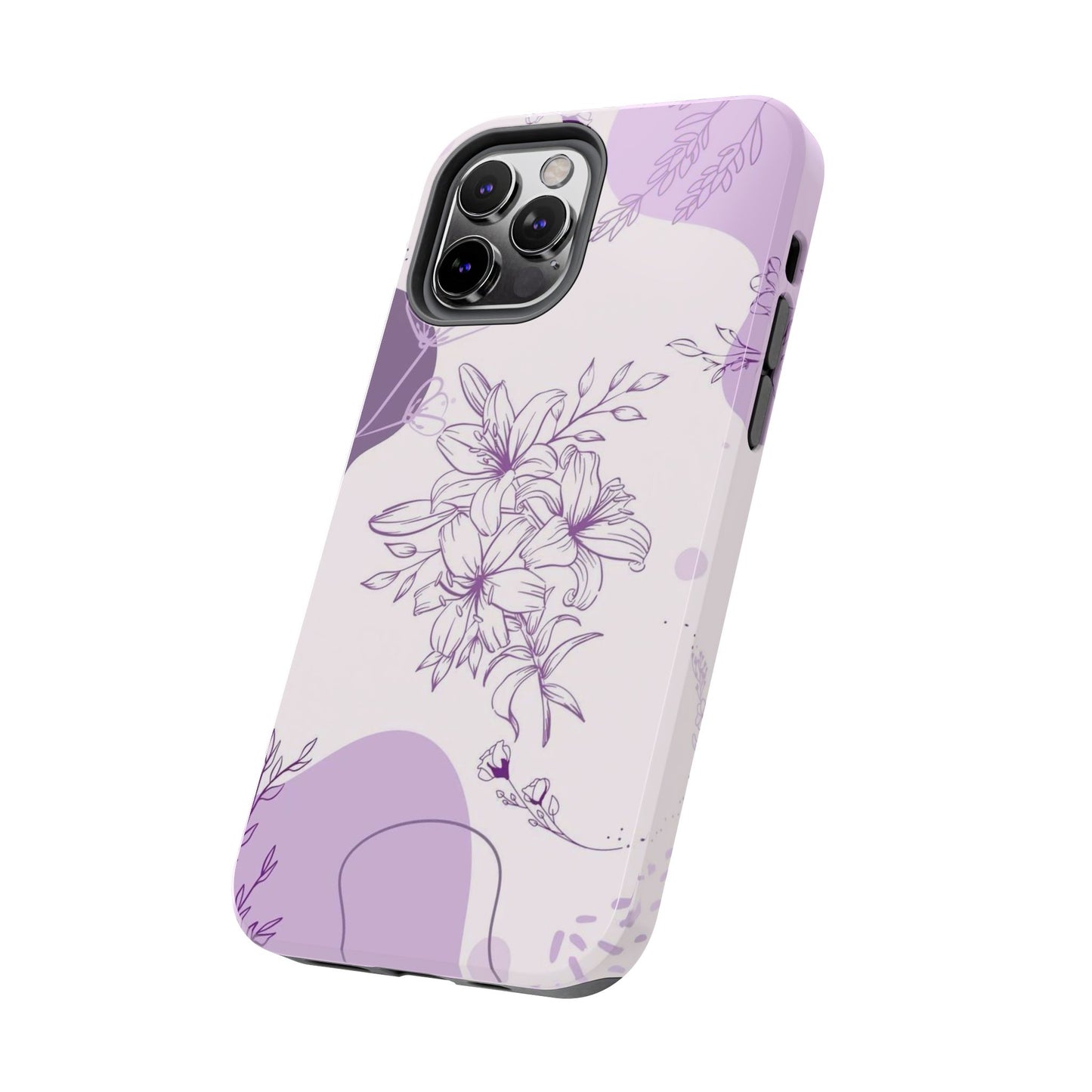 Stylish Floral Tough Phone Cases - Durable Floral Design for Women, Gift for Her, Phone Protection, Nature-Inspired Tech Accessories