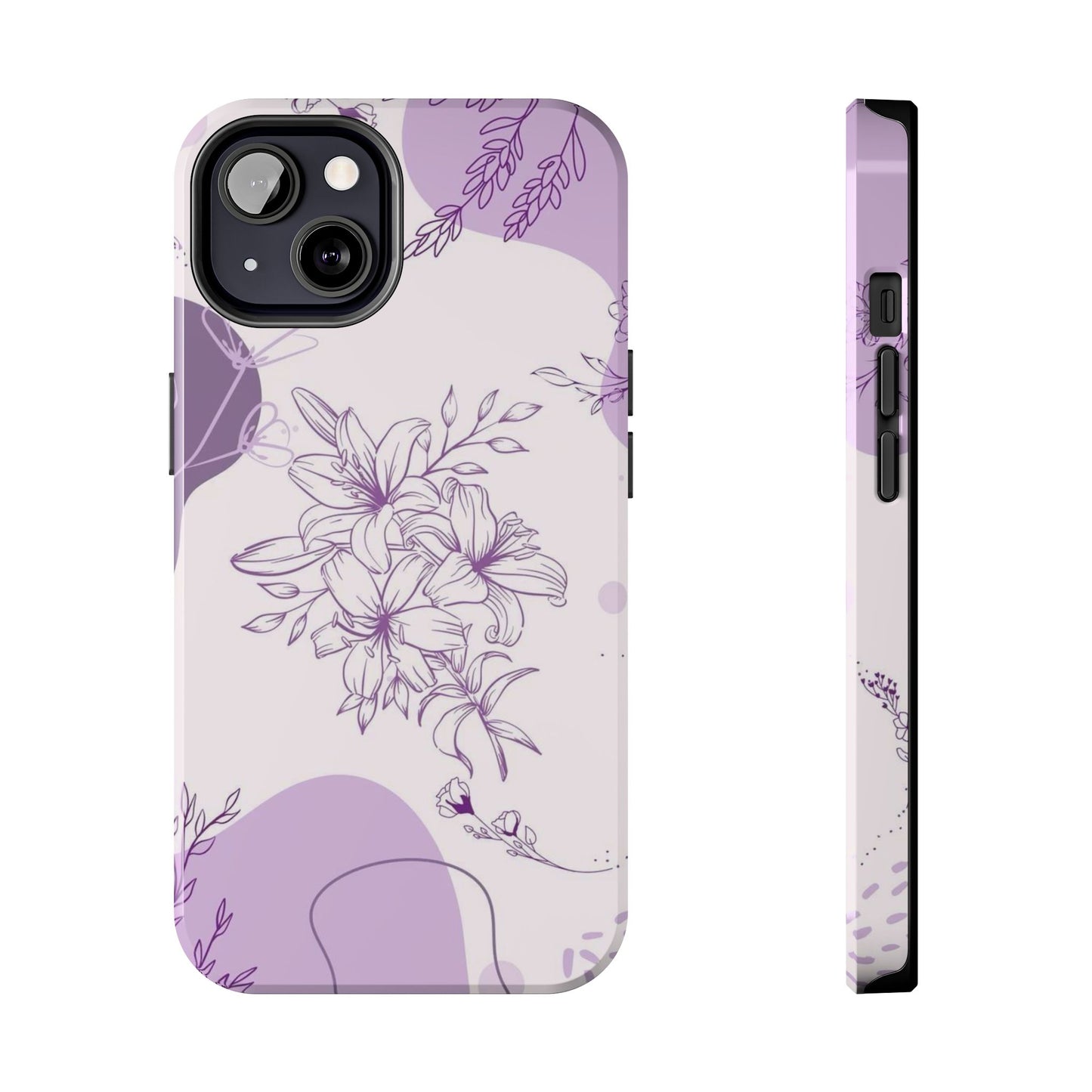Stylish Floral Tough Phone Cases - Durable Floral Design for Women, Gift for Her, Phone Protection, Nature-Inspired Tech Accessories