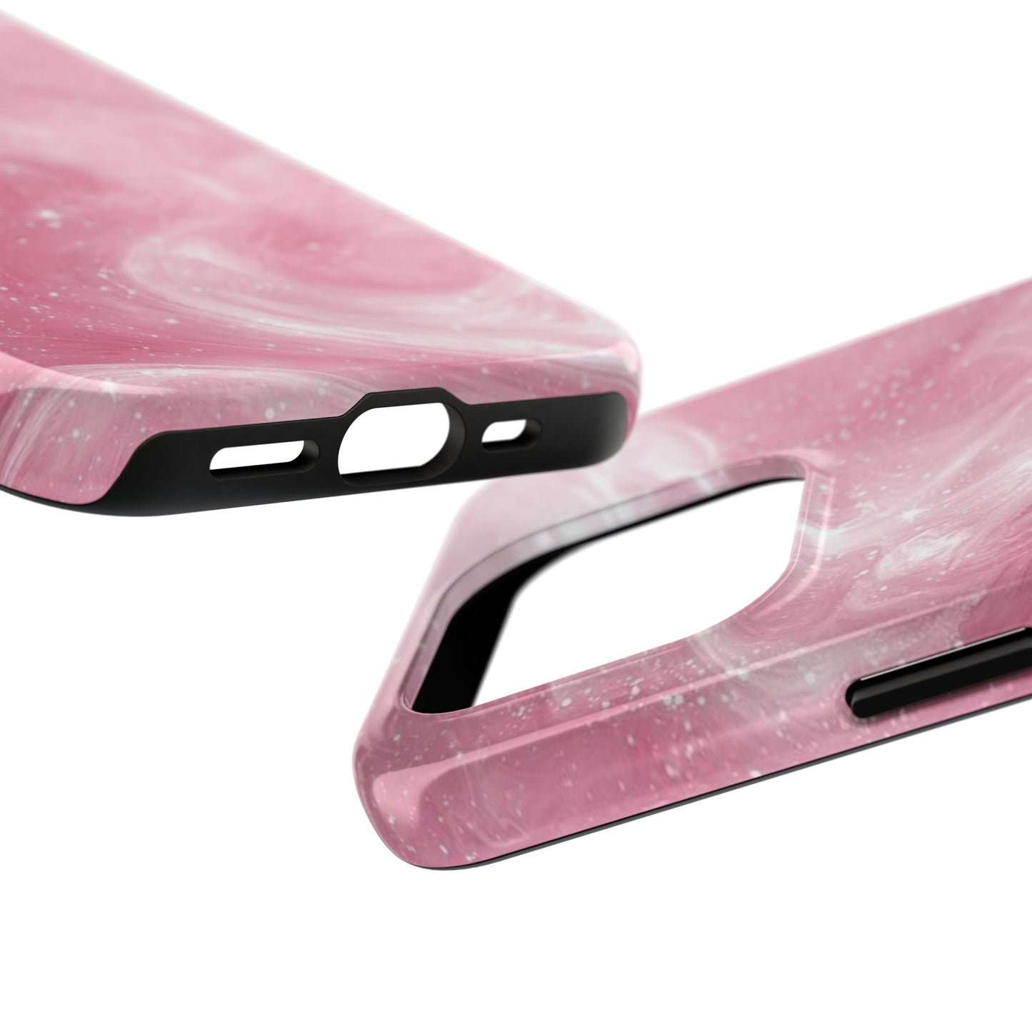 Stylish Tough Phone Cases - Pink Marble Design, Phone Cover for Women, Durable Protection, Trendy Gift, Birthday Present, Everyday Use