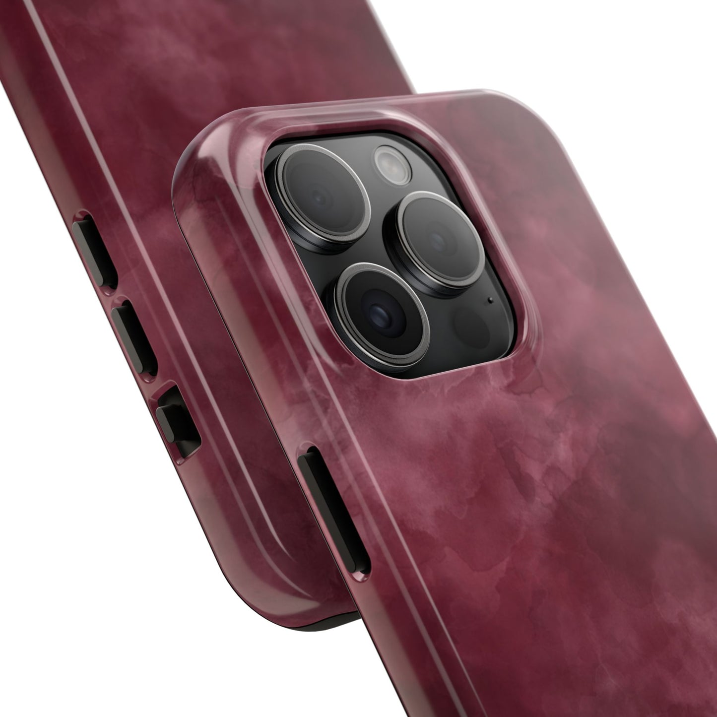 Elegant Burgundy Tough Phone Cases, Stylish Phone Cover, Durable Phone Protector, Unique Gift, Trendy Tech Accessories