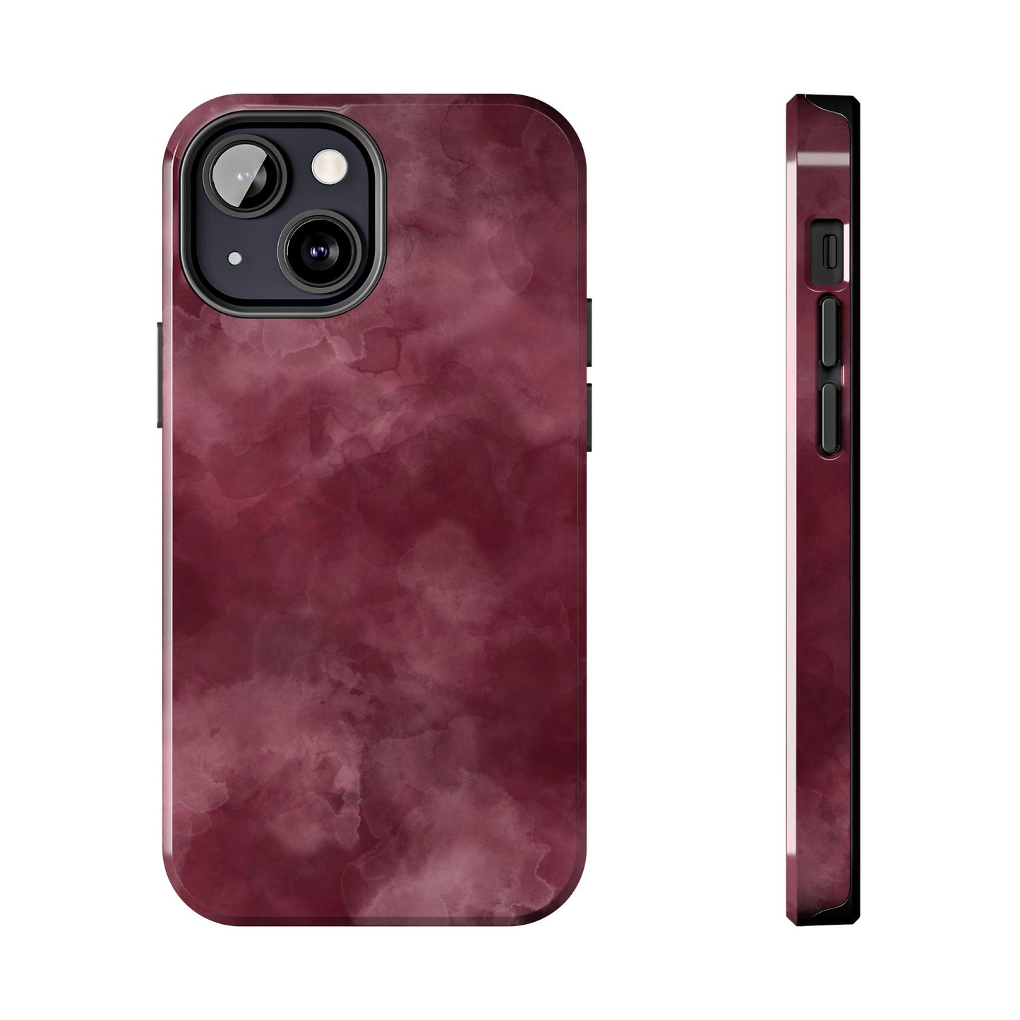 Elegant Burgundy Tough Phone Cases, Stylish Phone Cover, Durable Phone Protector, Unique Gift, Trendy Tech Accessories