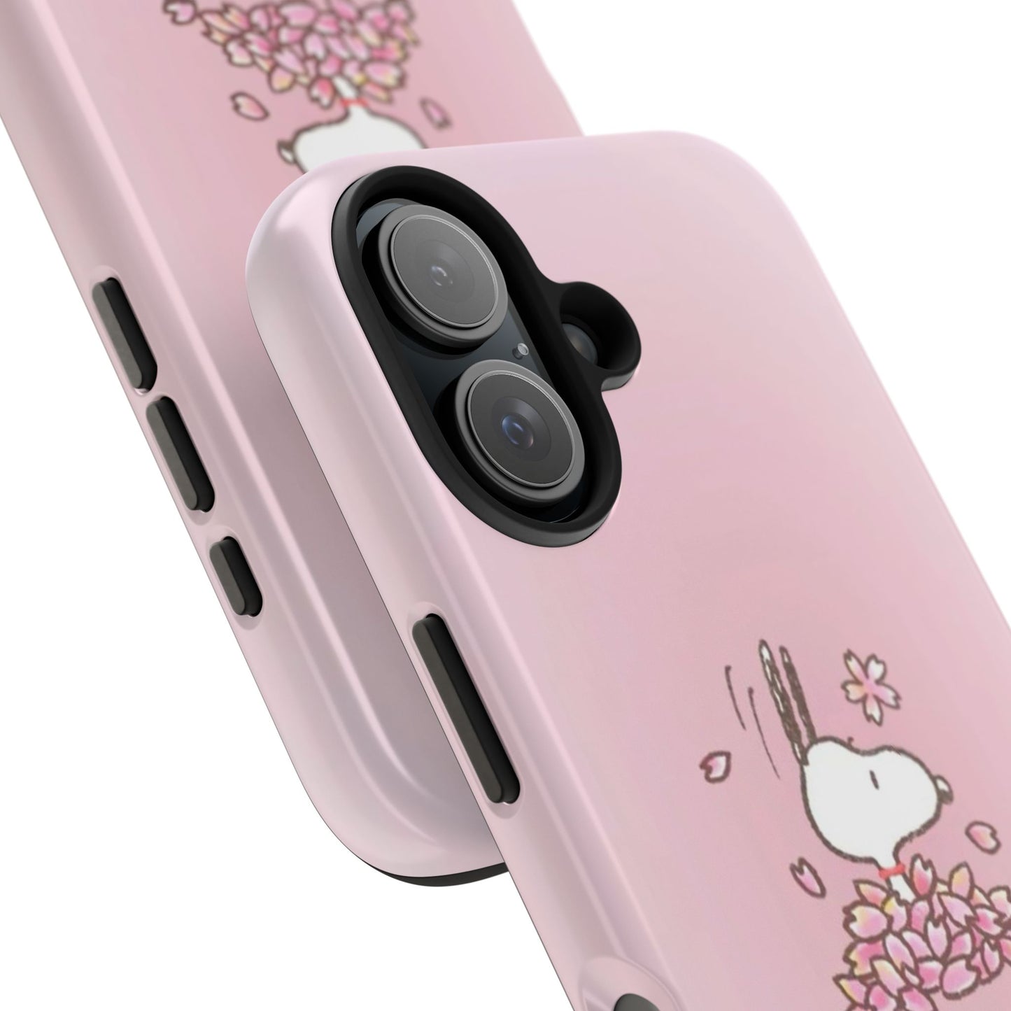 Cute Bunny Floral Tough Phone Cases, Spring Accessories, Gift for Her, Durable Cell Case, Pet Lovers, Unique Spring Decor