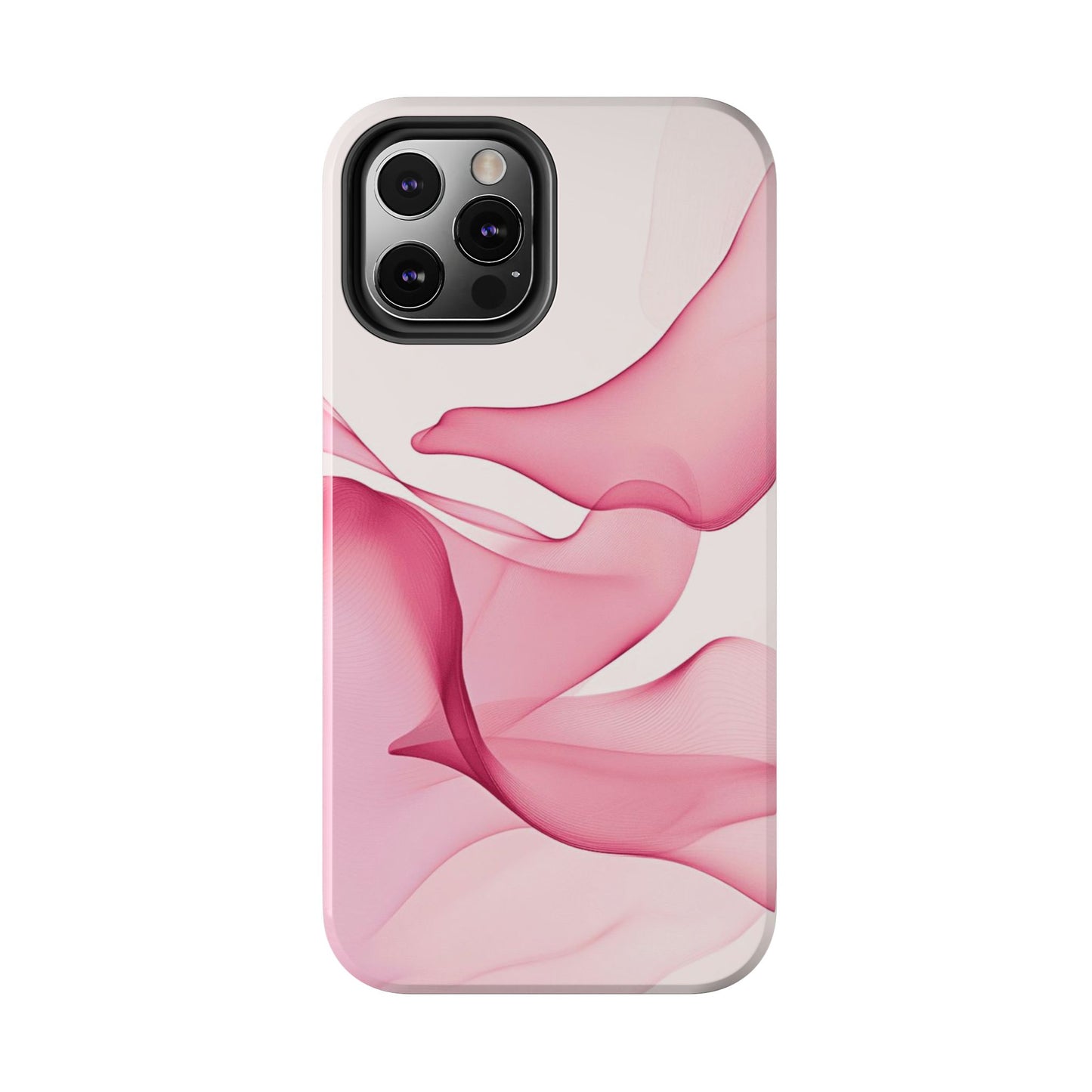 Elegant Tough Phone Cases | Stylish Shockproof Covers for Women | Trendy Gift for Birthdays, Holidays, or Any Occasion, Pink Flow Design