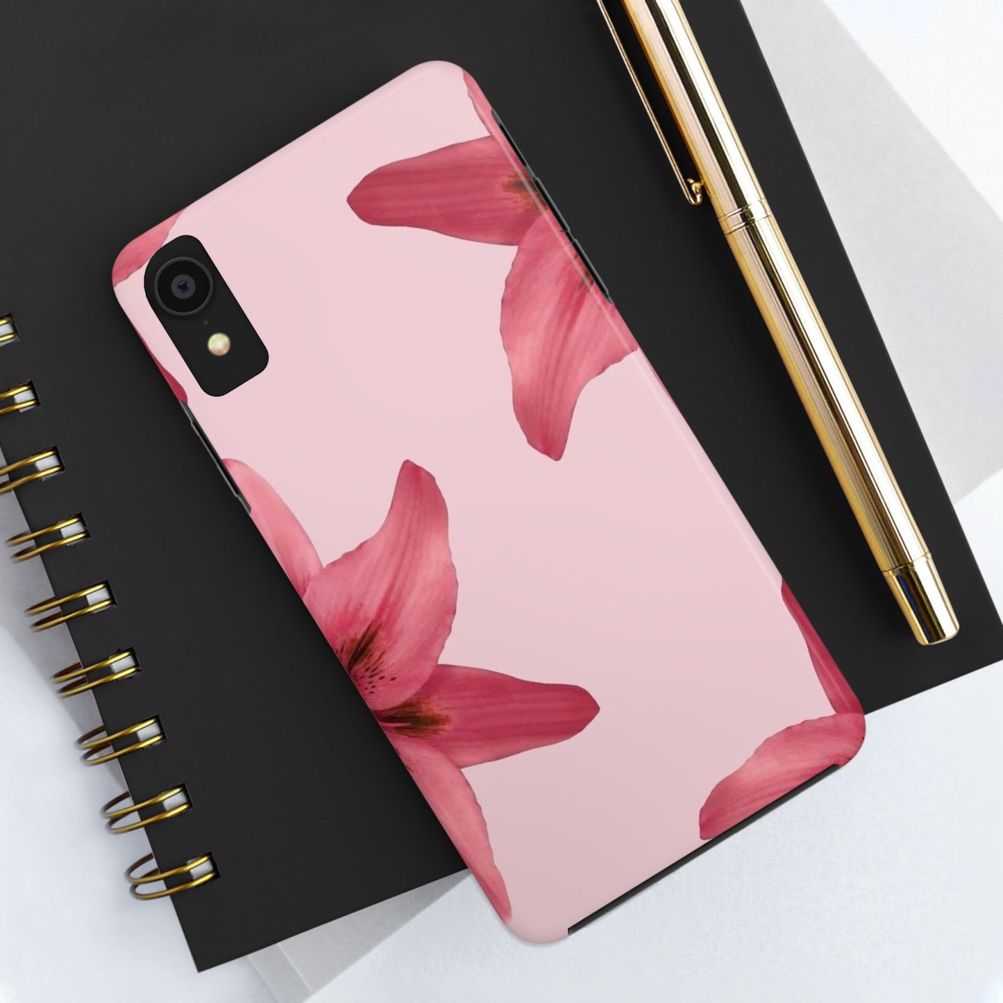 Stylish Floral Phone Case - Tough & Durable, Pink Lily Design, Perfect for Flower Lovers, Gift for Her, Seasonal Accessory, Phone Protection