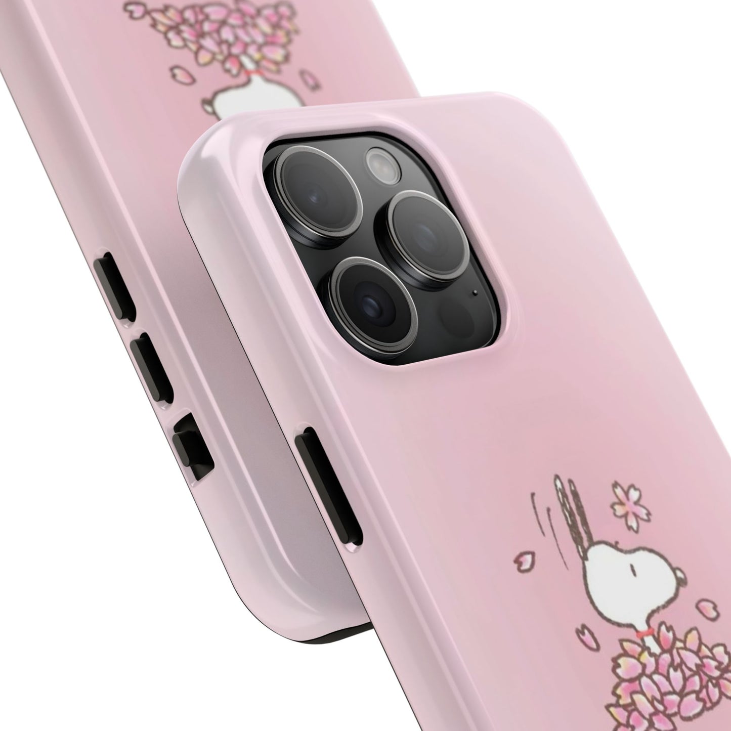 Cute Bunny Floral Tough Phone Cases, Spring Accessories, Gift for Her, Durable Cell Case, Pet Lovers, Unique Spring Decor