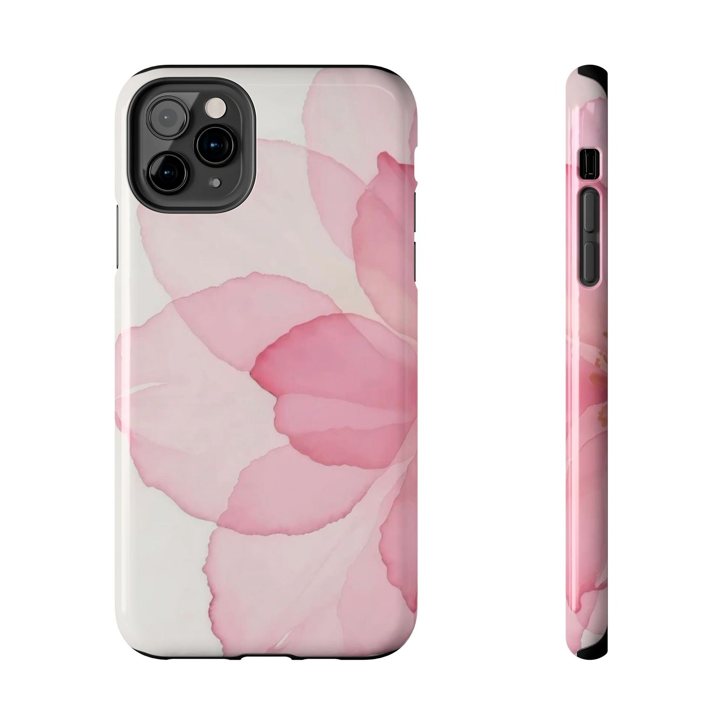 Floral Tough Phone Cases, Durable Phone Cover, Pink Flower Design, Gift for Her, Elegant Phone Accessory, Protect Your Phone