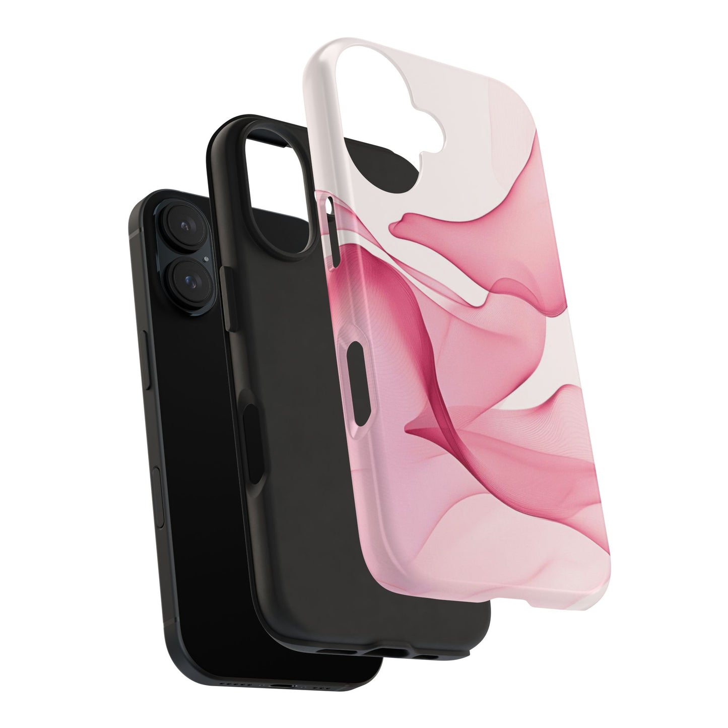 Elegant Tough Phone Cases | Stylish Shockproof Covers for Women | Trendy Gift for Birthdays, Holidays, or Any Occasion, Pink Flow Design