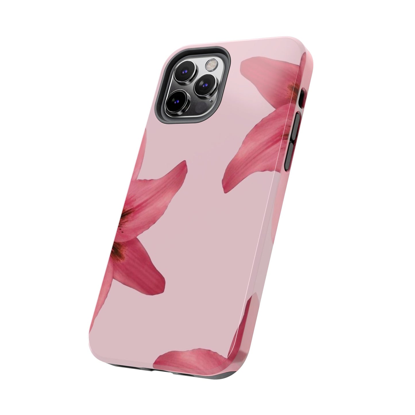 Stylish Floral Phone Case - Tough & Durable, Pink Lily Design, Perfect for Flower Lovers, Gift for Her, Seasonal Accessory, Phone Protection
