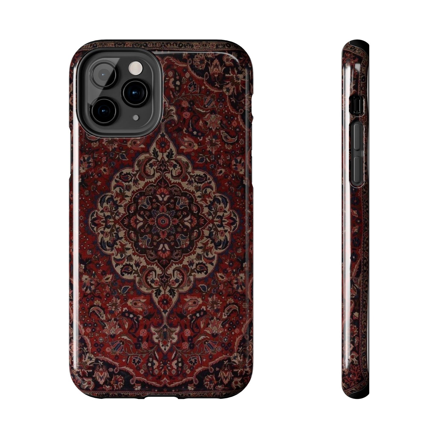 Bohemian Rug Pattern Tough Phone Case, Boho Chic Accessory, Stylish Phone Protection, Unique Gift Idea, Trendy Tech Gear