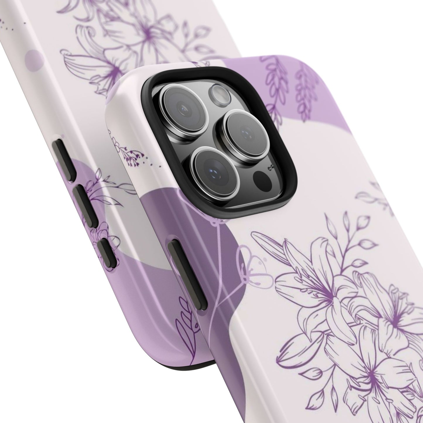 Stylish Floral Tough Phone Cases - Durable Floral Design for Women, Gift for Her, Phone Protection, Nature-Inspired Tech Accessories