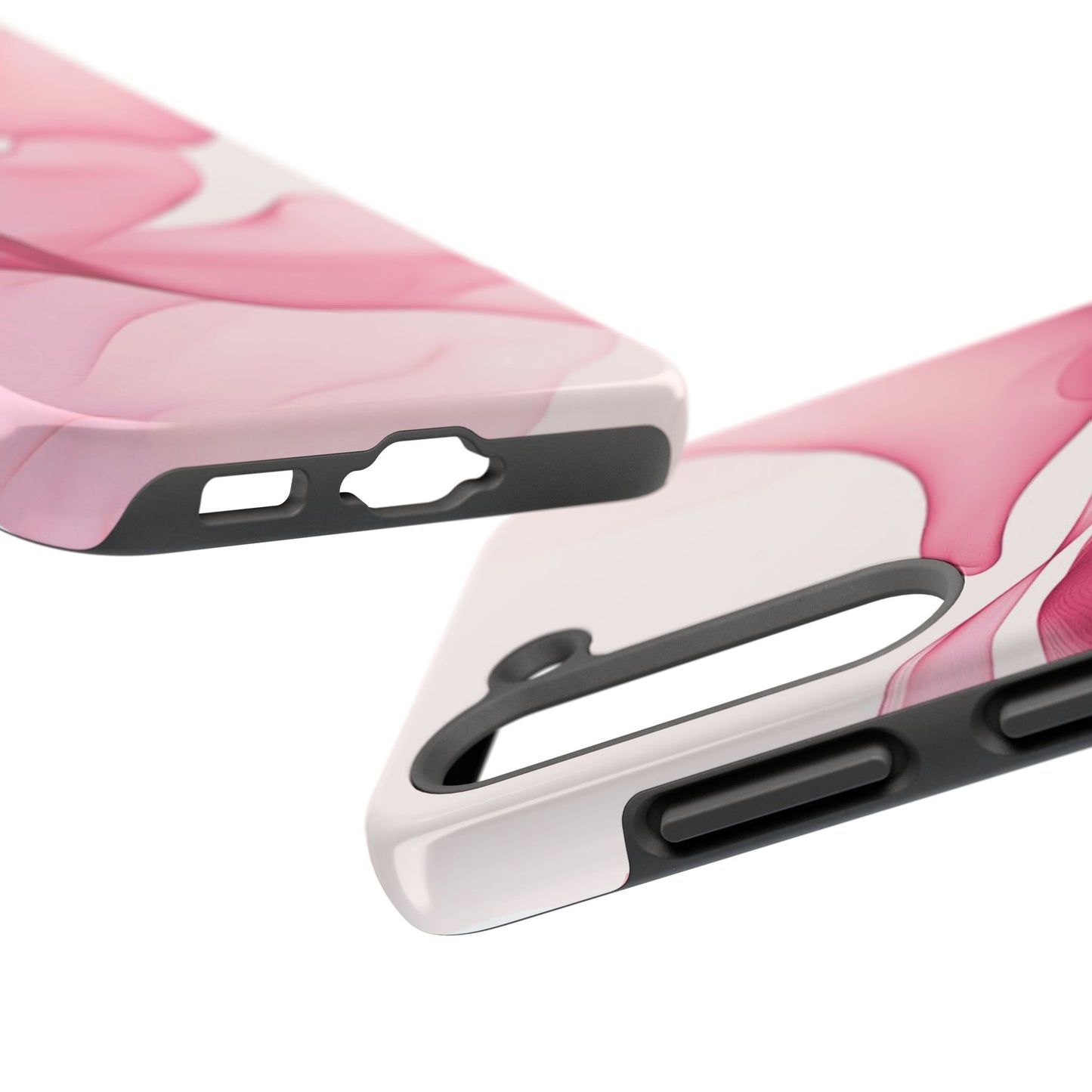 Elegant Tough Phone Cases | Stylish Shockproof Covers for Women | Trendy Gift for Birthdays, Holidays, or Any Occasion, Pink Flow Design