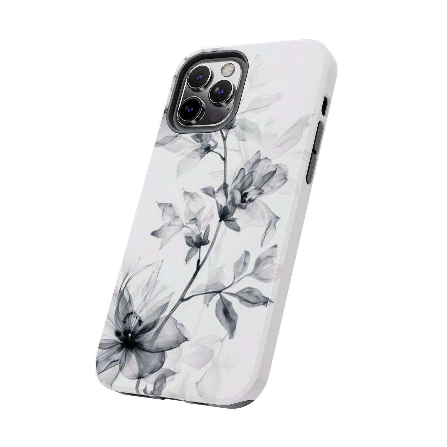Elegant Floral Tough Phone Cases, Durable Phone Cover, Gift for Her, Protective Case, Floral Design, Stylish Accessory