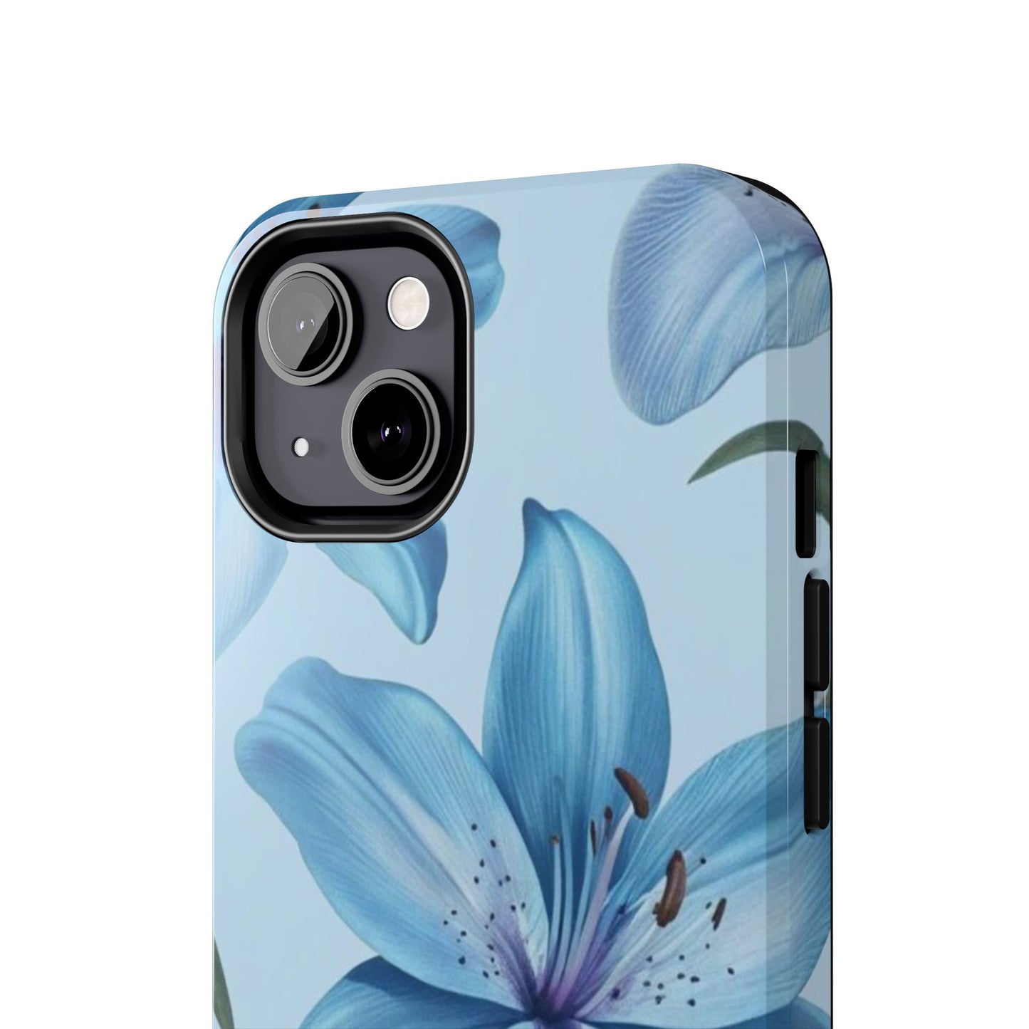 Blue Floral Tough Phone Cases, Floral Phone Cover, Gift for Her, Summer Aesthetic, Smartphone Protector, Durable Case