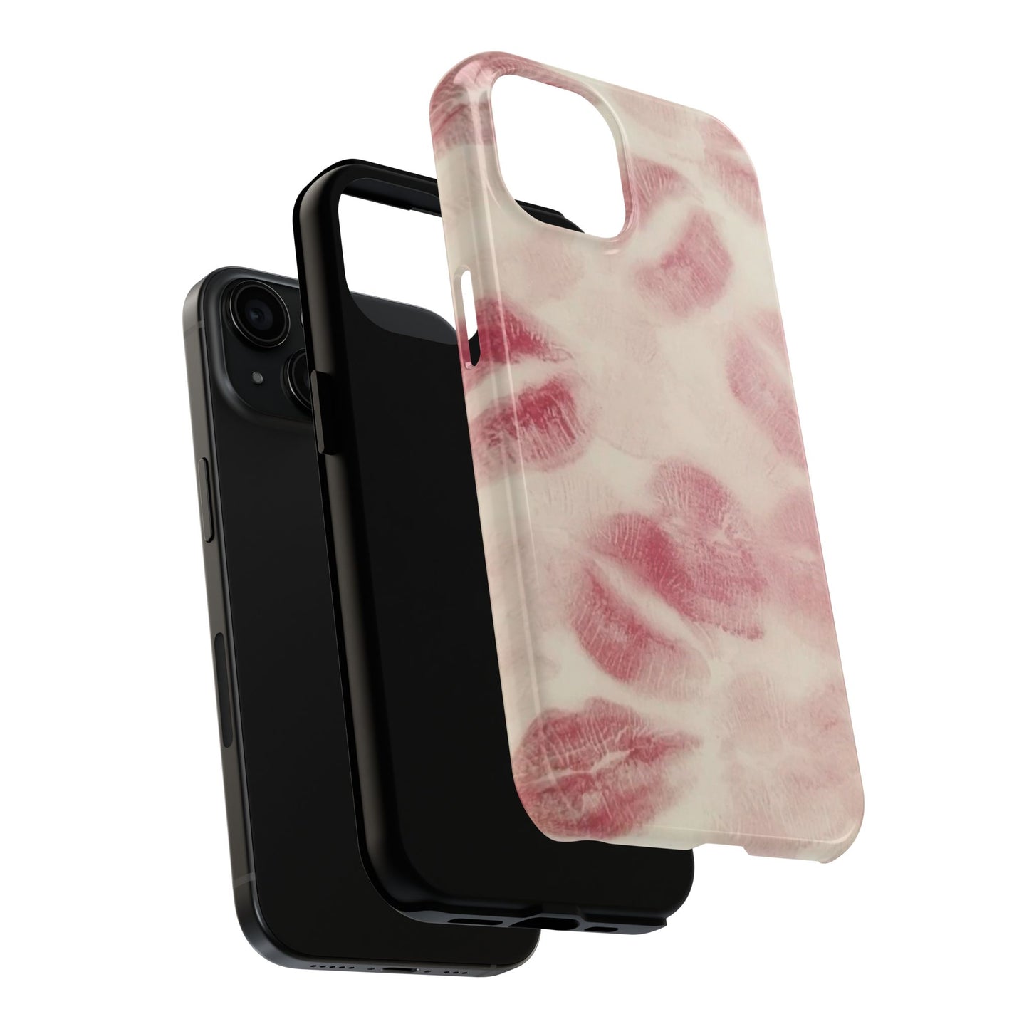 Stylish Kiss Print Phone Cases | Chic Mobile Covers for Trendy Users, Gift for Her, Protective Case, Birthday Present, Valentine's Day