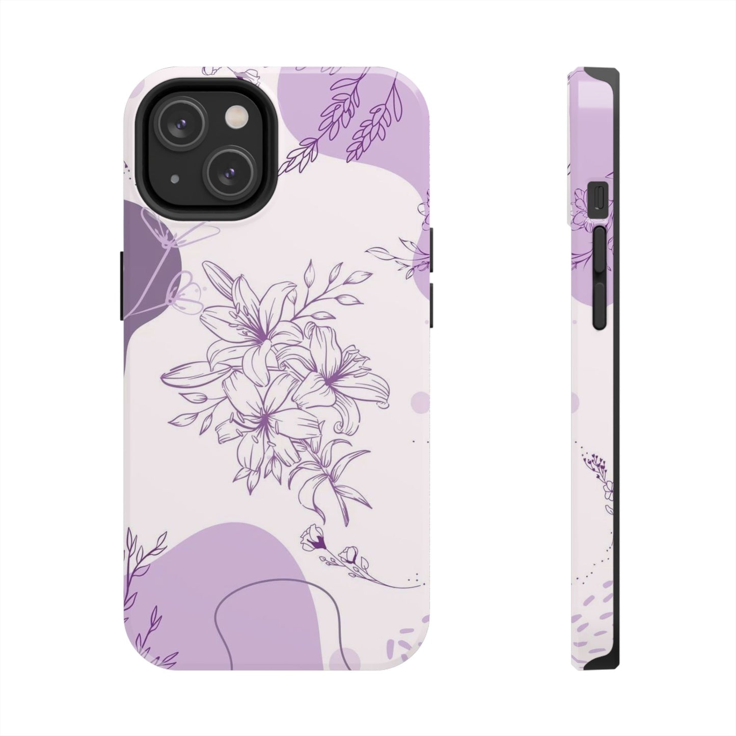 Stylish Floral Tough Phone Cases - Durable Floral Design for Women, Gift for Her, Phone Protection, Nature-Inspired Tech Accessories