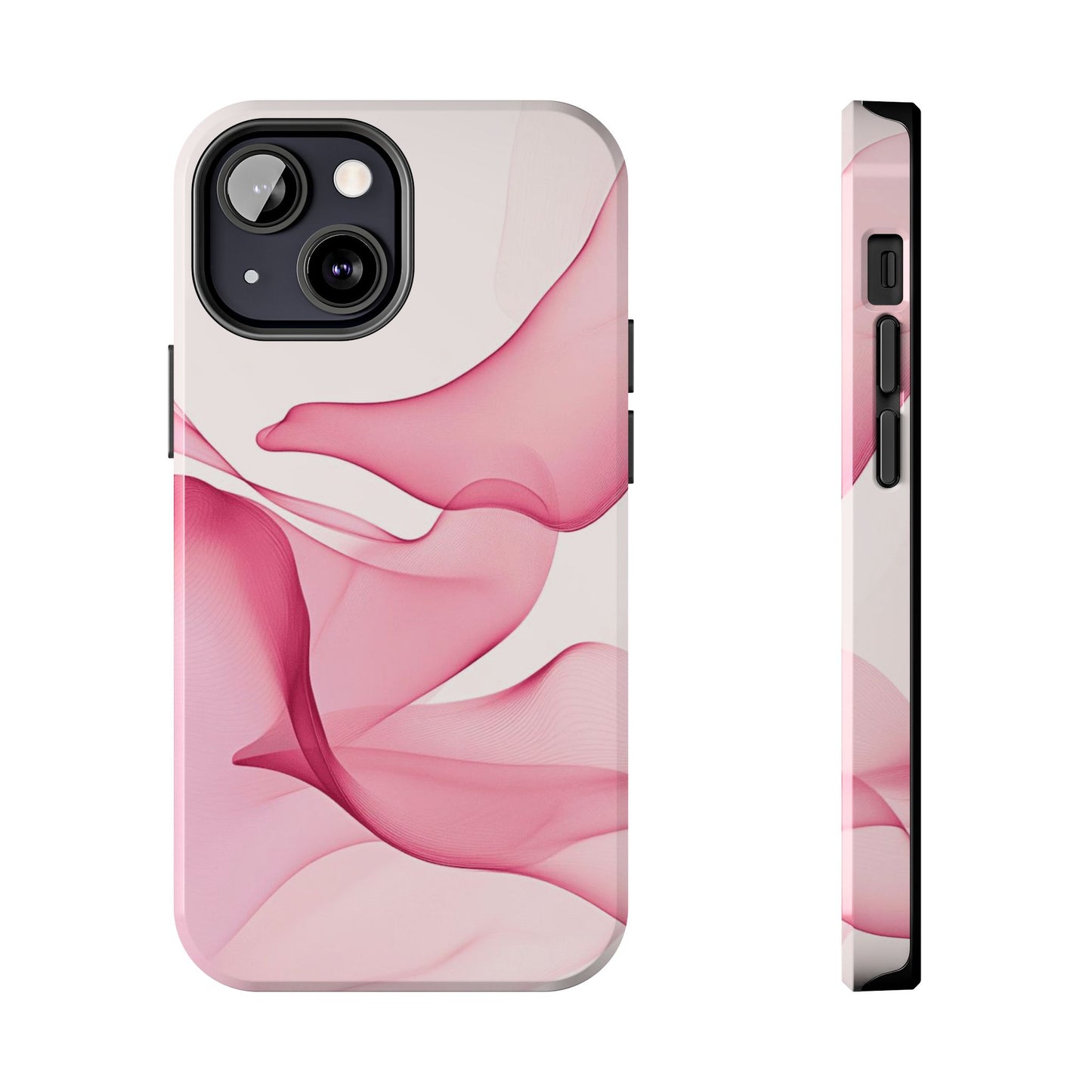 Elegant Tough Phone Cases | Stylish Shockproof Covers for Women | Trendy Gift for Birthdays, Holidays, or Any Occasion, Pink Flow Design