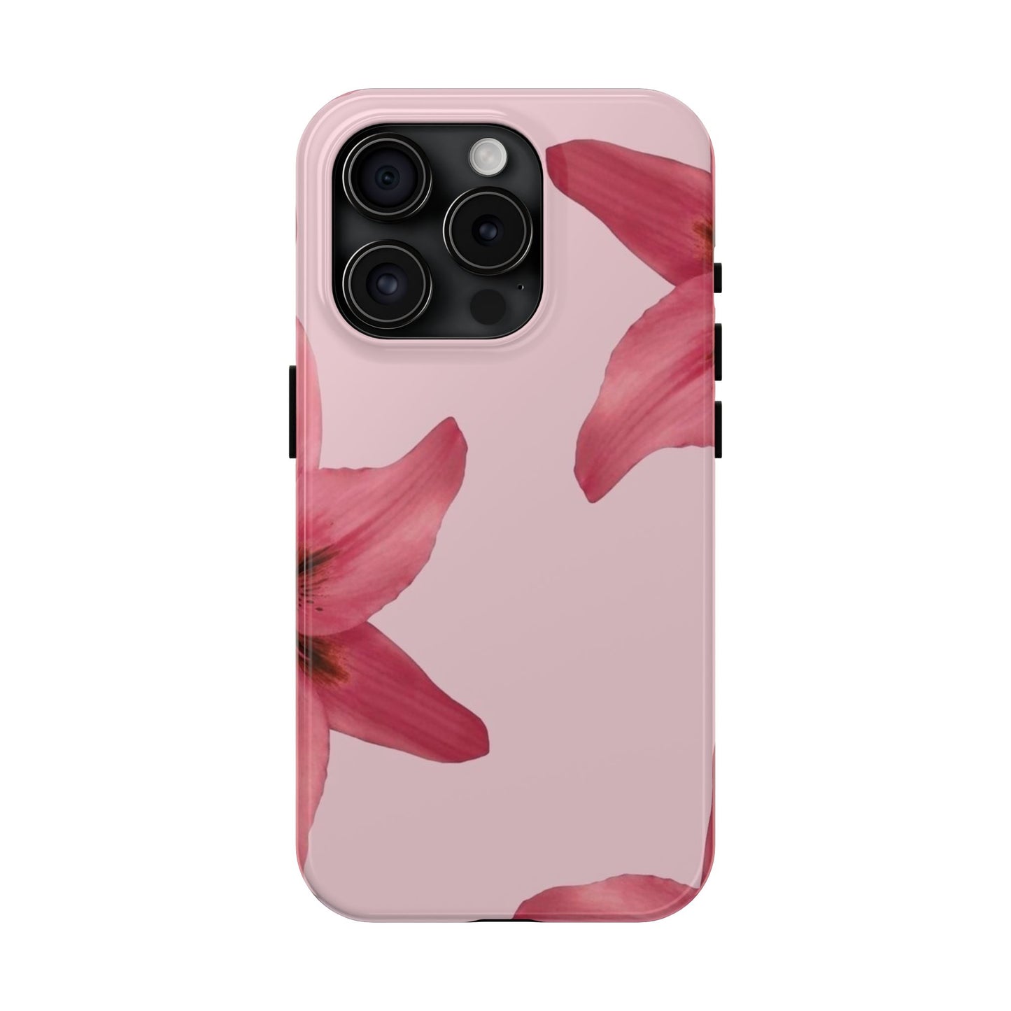 Stylish Floral Phone Case - Tough & Durable, Pink Lily Design, Perfect for Flower Lovers, Gift for Her, Seasonal Accessory, Phone Protection