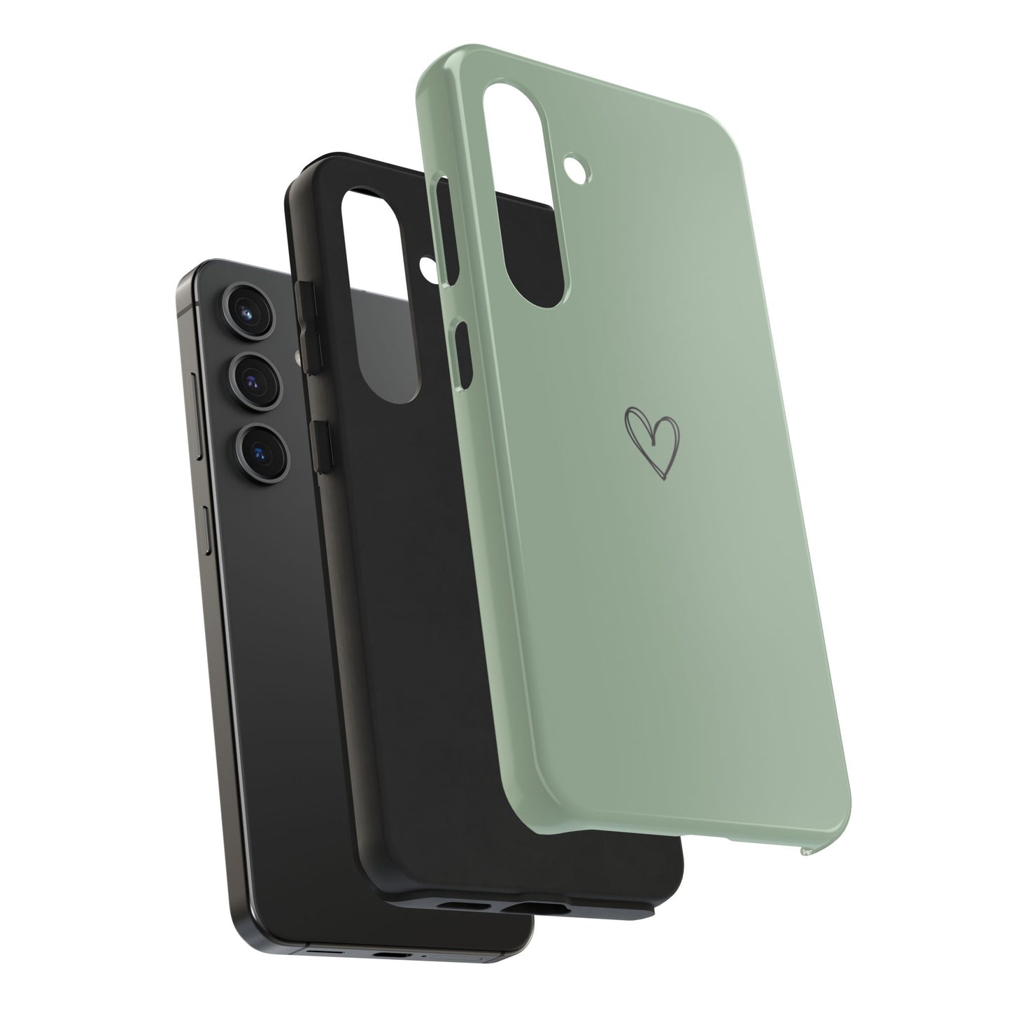Stylish Tough Phone Cases with Heart Design, Cute Mobile Covers, Unique Gifts for Him/Her, Durable Accessories, Birthday/Friends/Valentine's