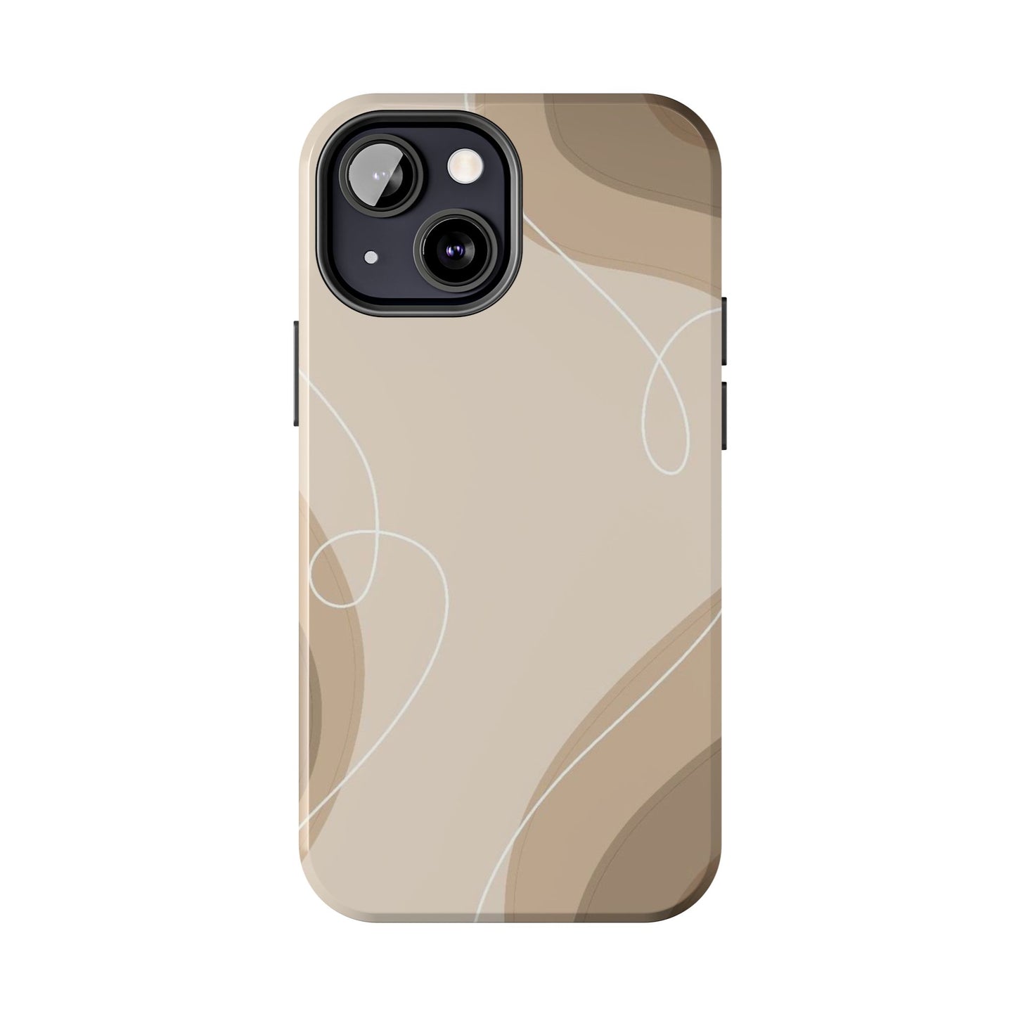 Abstract Wave Tough Phone Cases, Modern Phone Covers, Stylish Protective Cases, Gift for Her, Minimalist Design