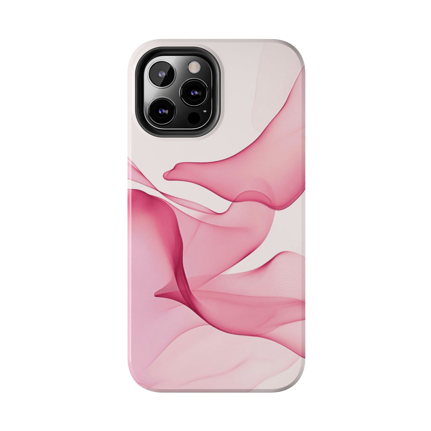 Elegant Tough Phone Cases | Stylish Shockproof Covers for Women | Trendy Gift for Birthdays, Holidays, or Any Occasion, Pink Flow Design