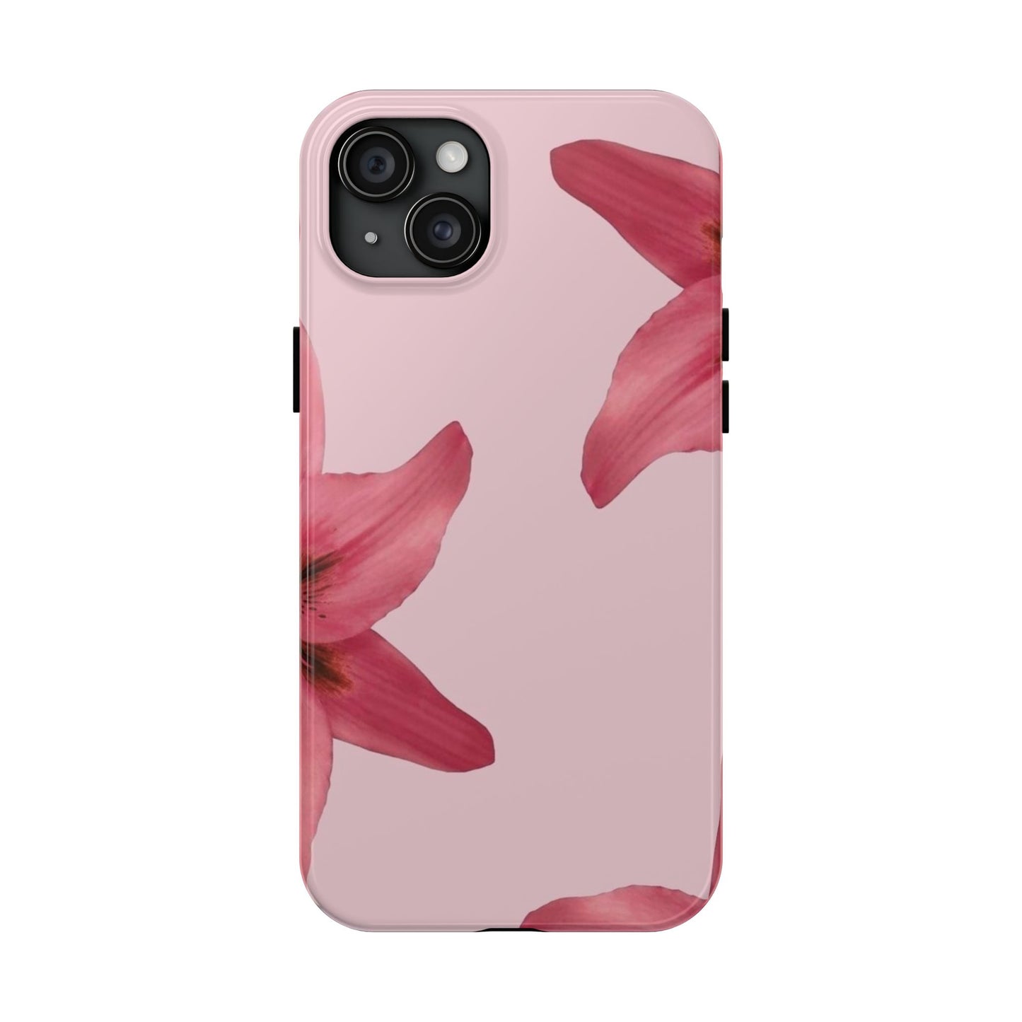 Stylish Floral Phone Case - Tough & Durable, Pink Lily Design, Perfect for Flower Lovers, Gift for Her, Seasonal Accessory, Phone Protection