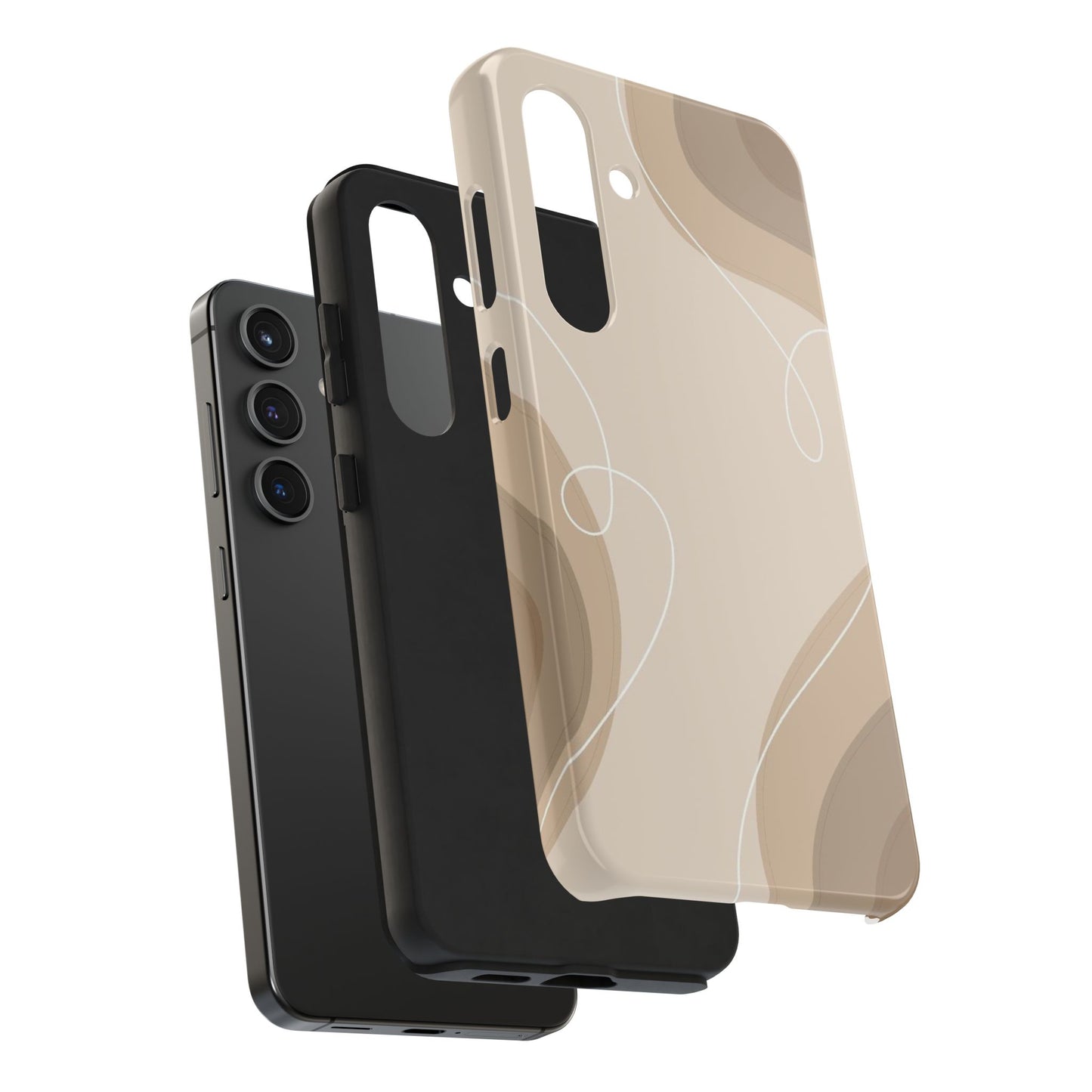 Abstract Wave Tough Phone Cases, Modern Phone Covers, Stylish Protective Cases, Gift for Her, Minimalist Design