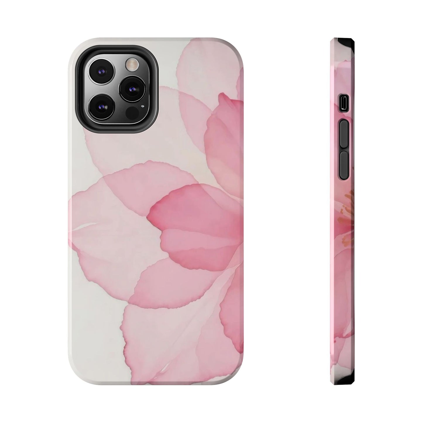 Floral Tough Phone Cases, Durable Phone Cover, Pink Flower Design, Gift for Her, Elegant Phone Accessory, Protect Your Phone