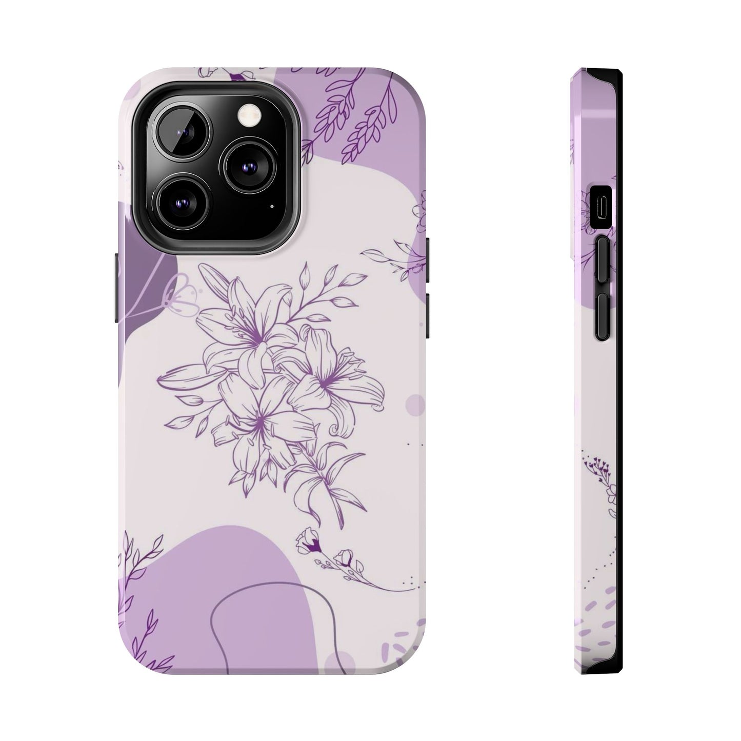 Stylish Floral Tough Phone Cases - Durable Floral Design for Women, Gift for Her, Phone Protection, Nature-Inspired Tech Accessories