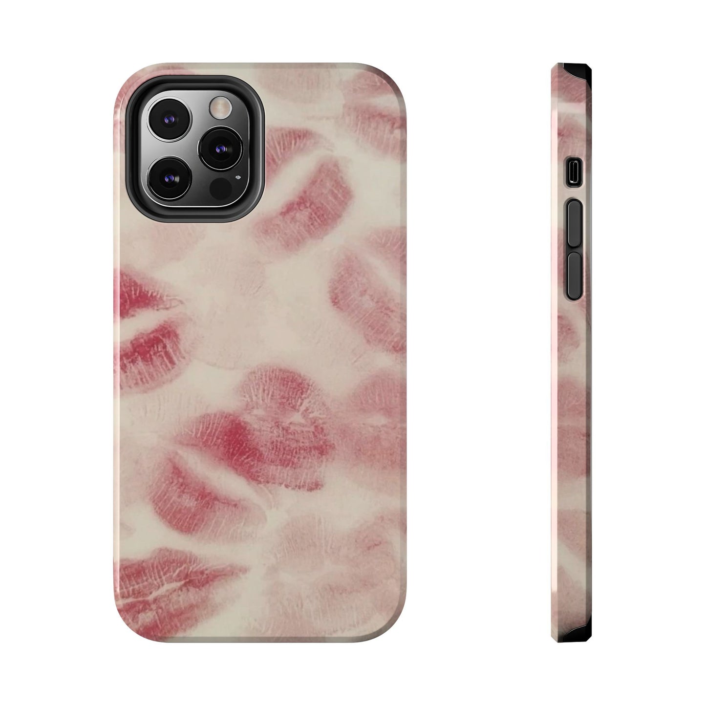 Stylish Kiss Print Phone Cases | Chic Mobile Covers for Trendy Users, Gift for Her, Protective Case, Birthday Present, Valentine's Day